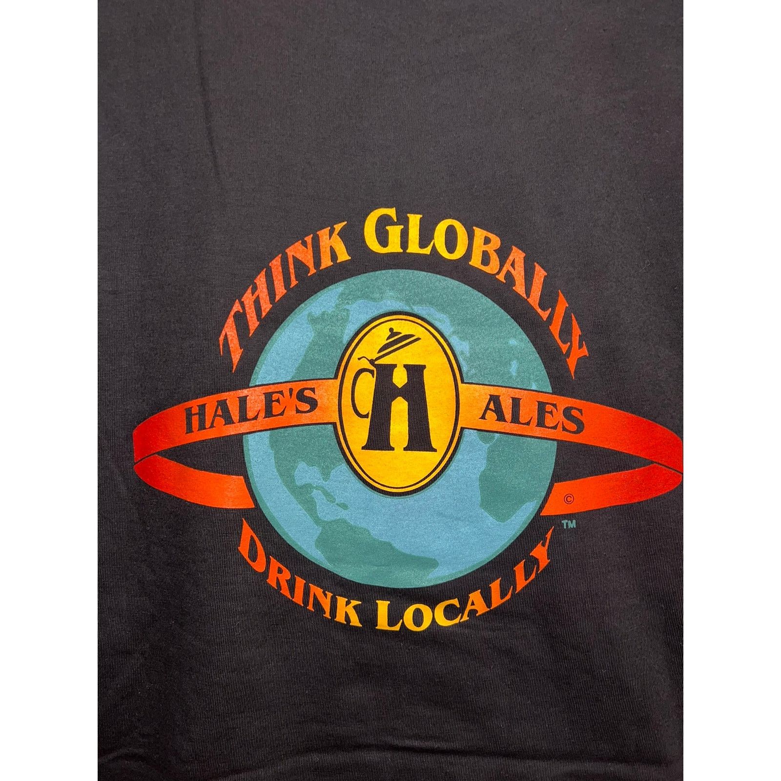 Hanes Vintage Hales Ales Shirt Think Globally Drink Beer 90s 2XL Size US XXL / EU 58 / 5 - 6 Thumbnail