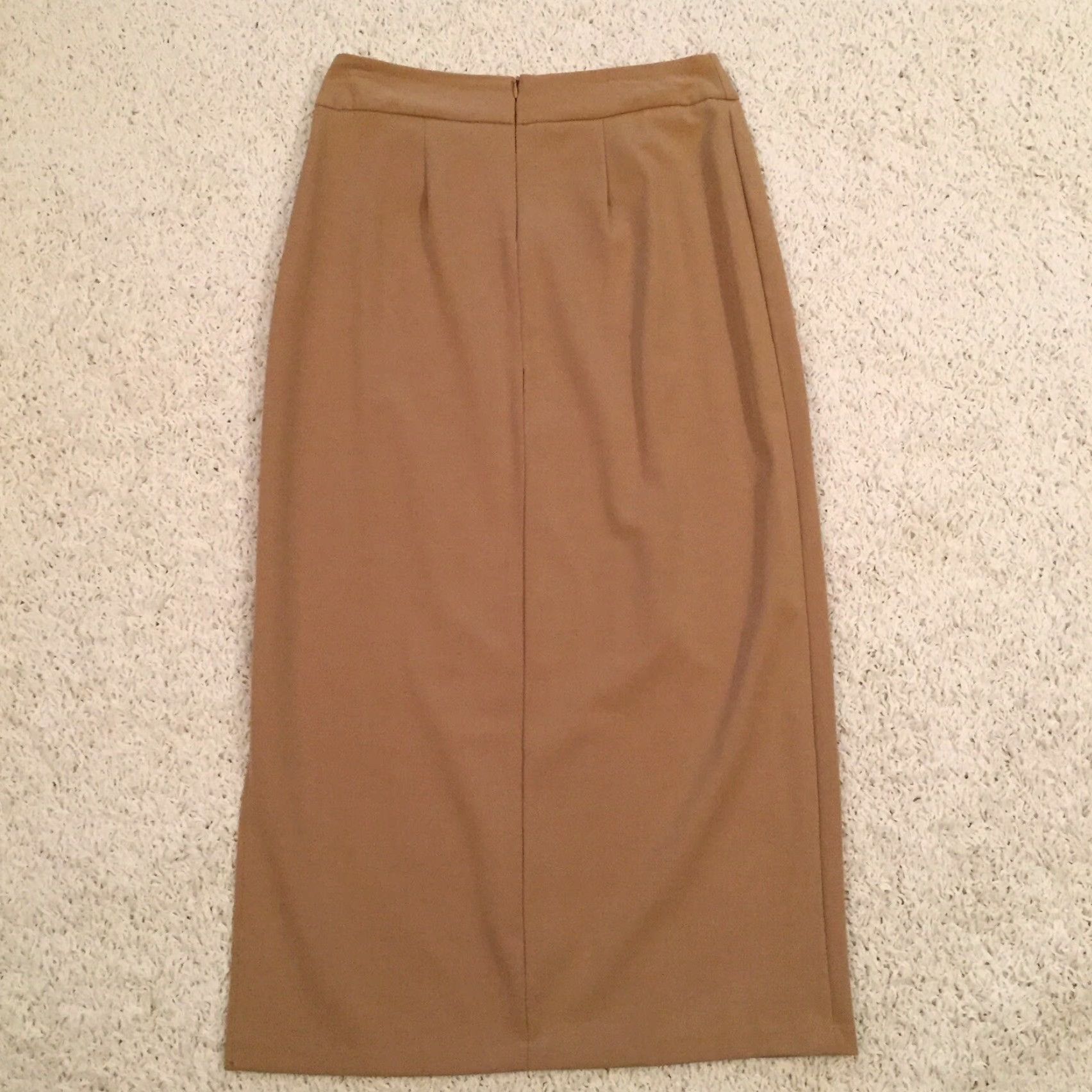 Vintage Fashion Bug Skirt Maxi Long Beige Size 10 Women Stretch Polyester Rayon Spandex Regular Lined Essential Size 32" / US 10 / IT 46 - 7 Thumbnail