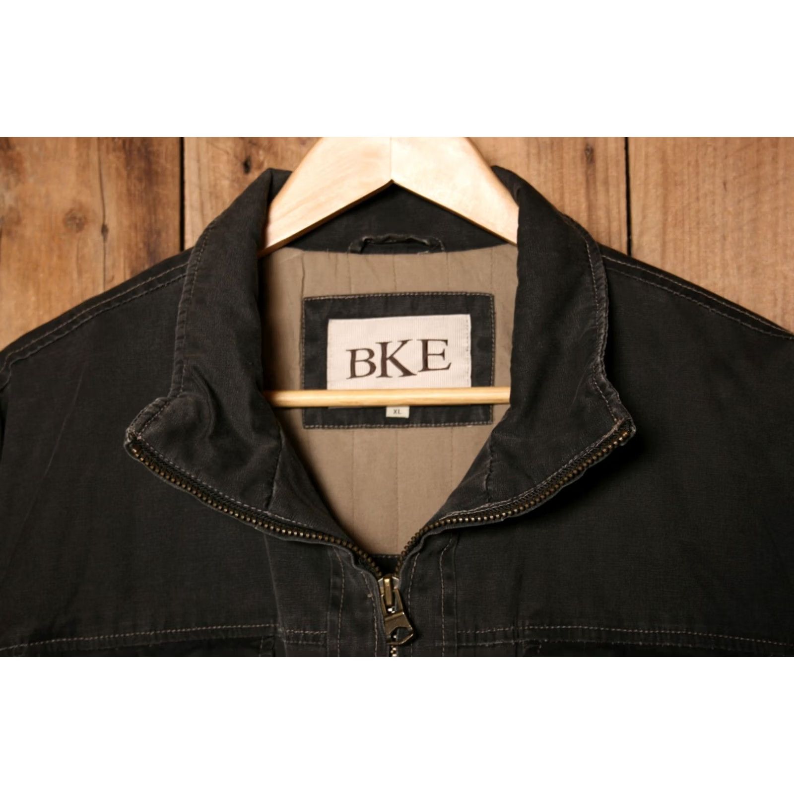 Vintage Buckle Brown Washed Canvas Quilt Lined Insulated Short Jacket Sz. XL Mens Size US 36 / EU 52 - 2 Thumbnail