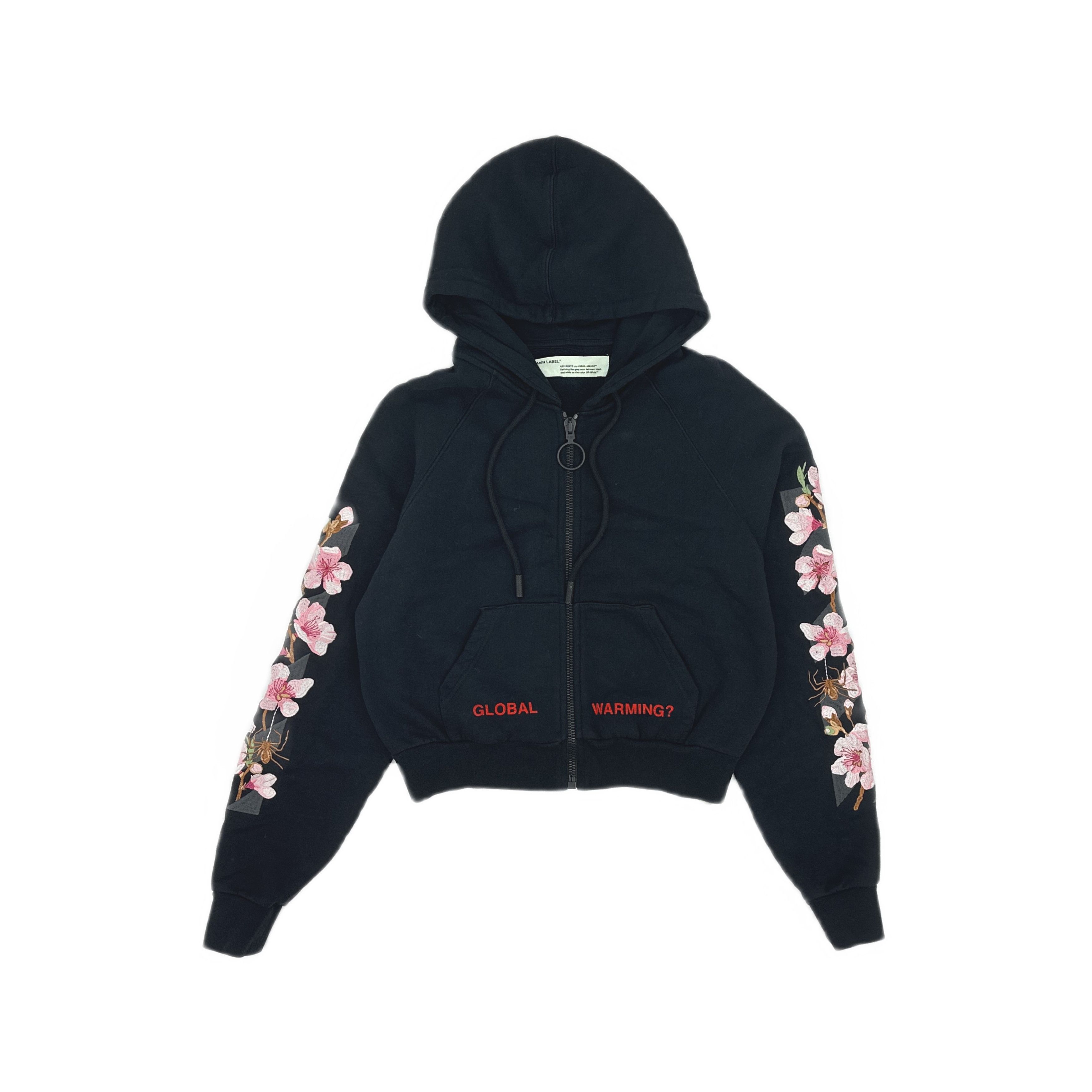 Off-White OFF-WHITE Cherry Blossom Embroidery Zip Hoodie Size XS Size XS / US 0-2 / IT 36-38 - 1 Thumbnail