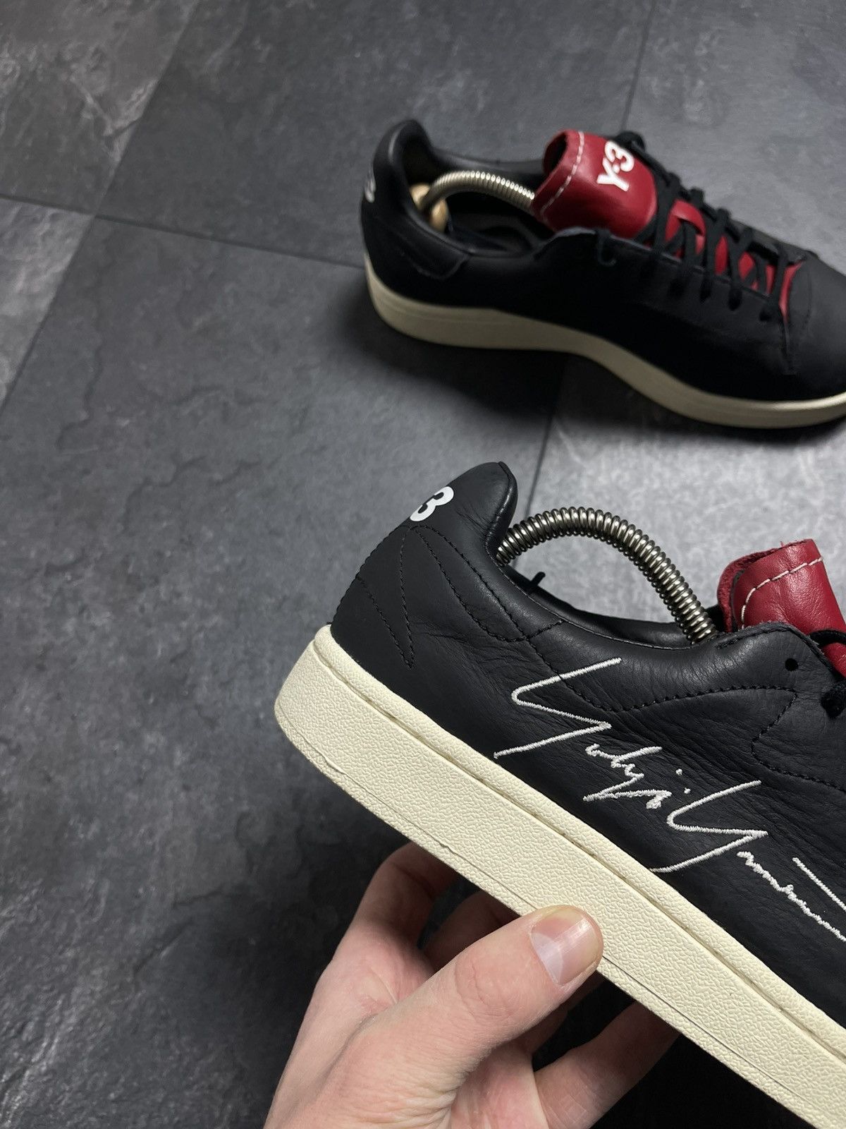 Adidas × Vintage × Yohji Yamamoto Adidas Y-3 Yohji Court Black sneakers Size US 5 / EU 37 - 2 Thumbnail