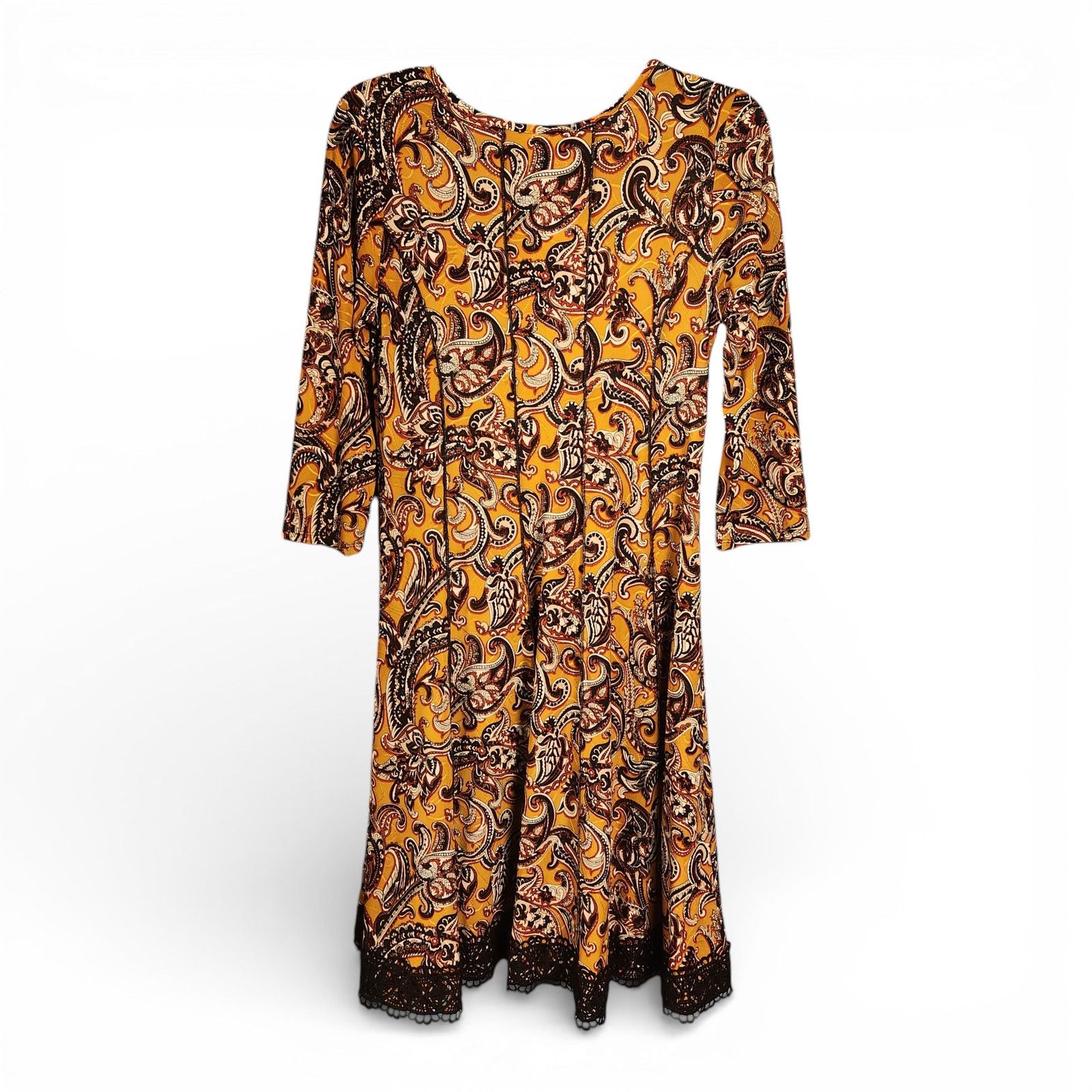 Other Cato Size Small Mustard Paisley Dress Size S / US 4 / IT 40 - 2 Thumbnail