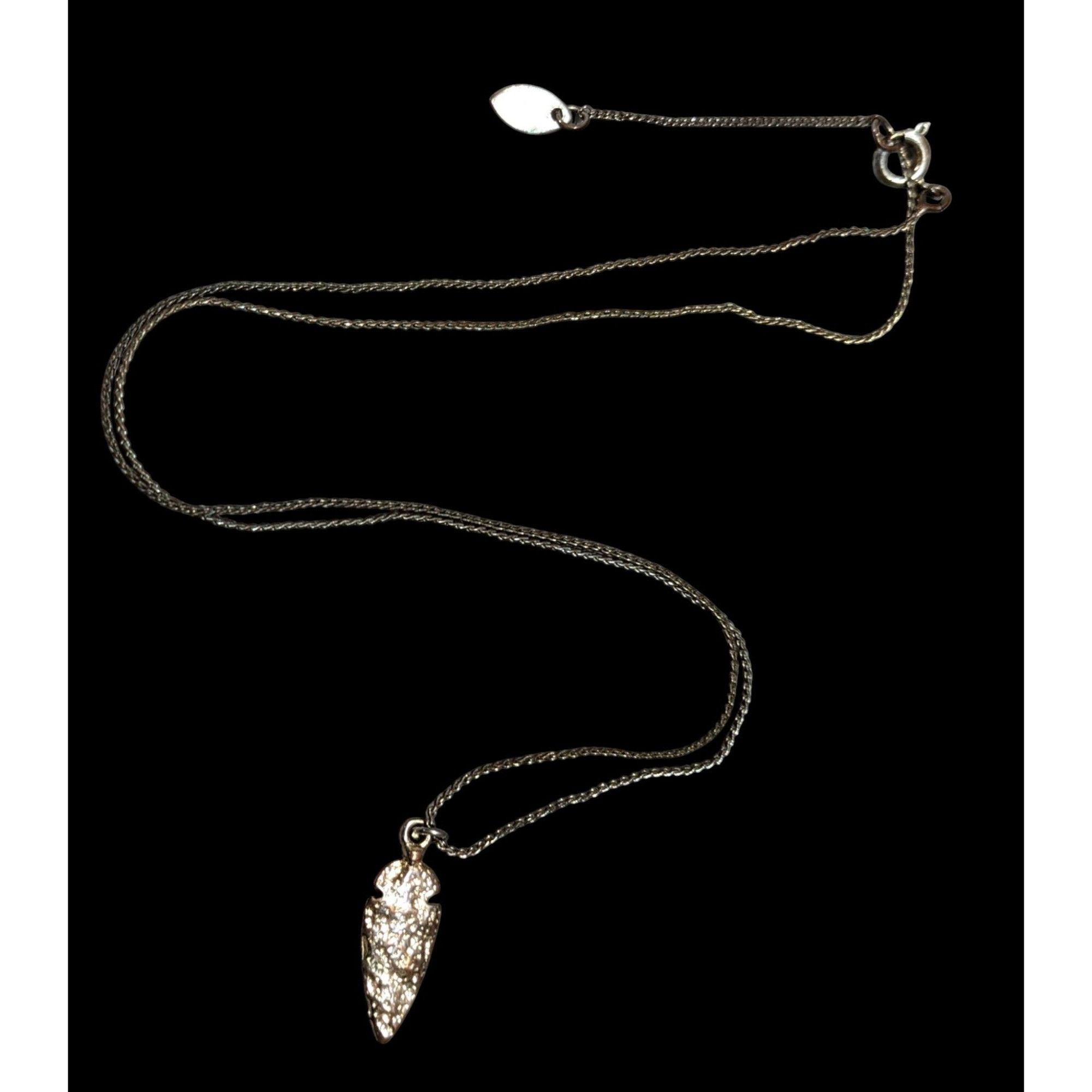 Other Delicate Textured Arrowhead Pendant Necklace On Gold Tone Ch Size ONE SIZE - 1 Thumbnail