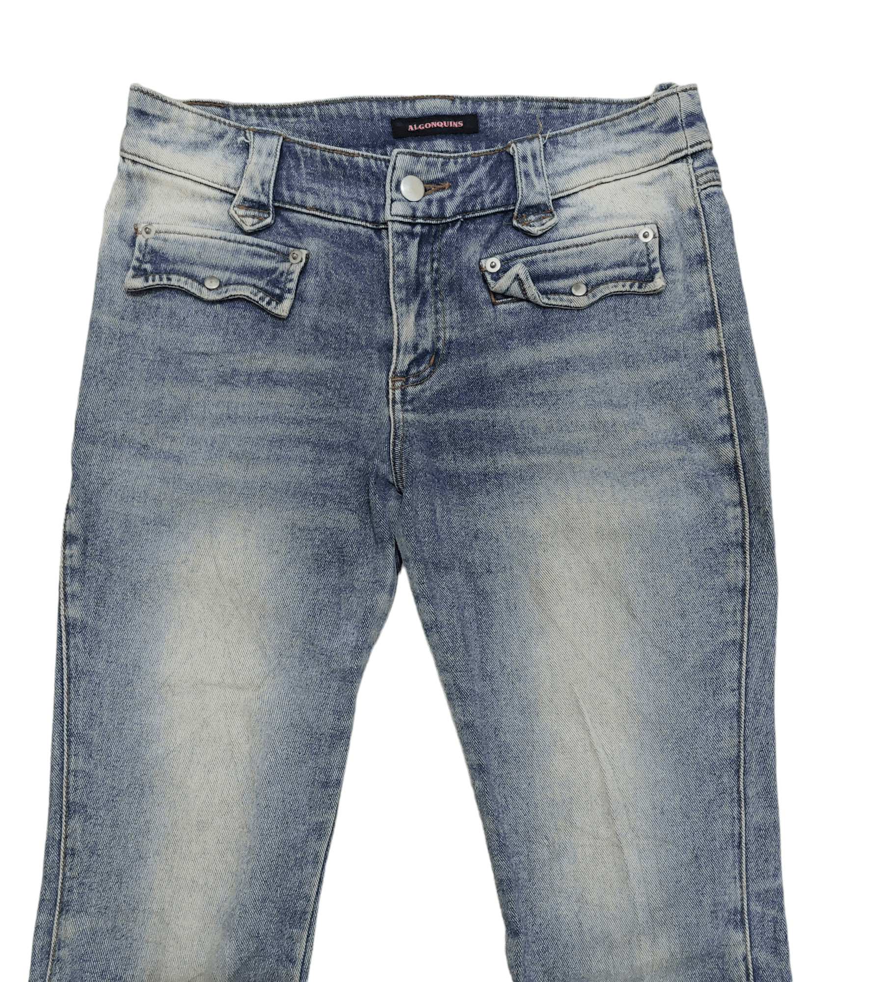 Designer × Japanese Brand Algonquins Wide Leg Zipper Low Rise Unisex PantsDenim Size US 30 / EU 46 - 8 Thumbnail