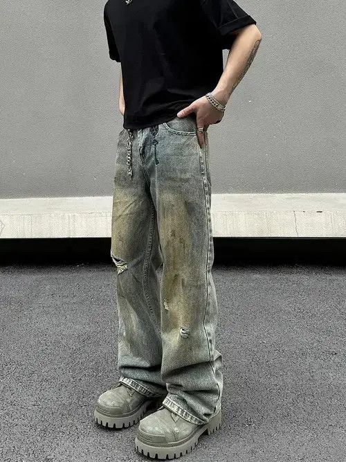 VIBE Distressed Blue Denim Jeans Size US 30 / EU 46 - 4 Thumbnail