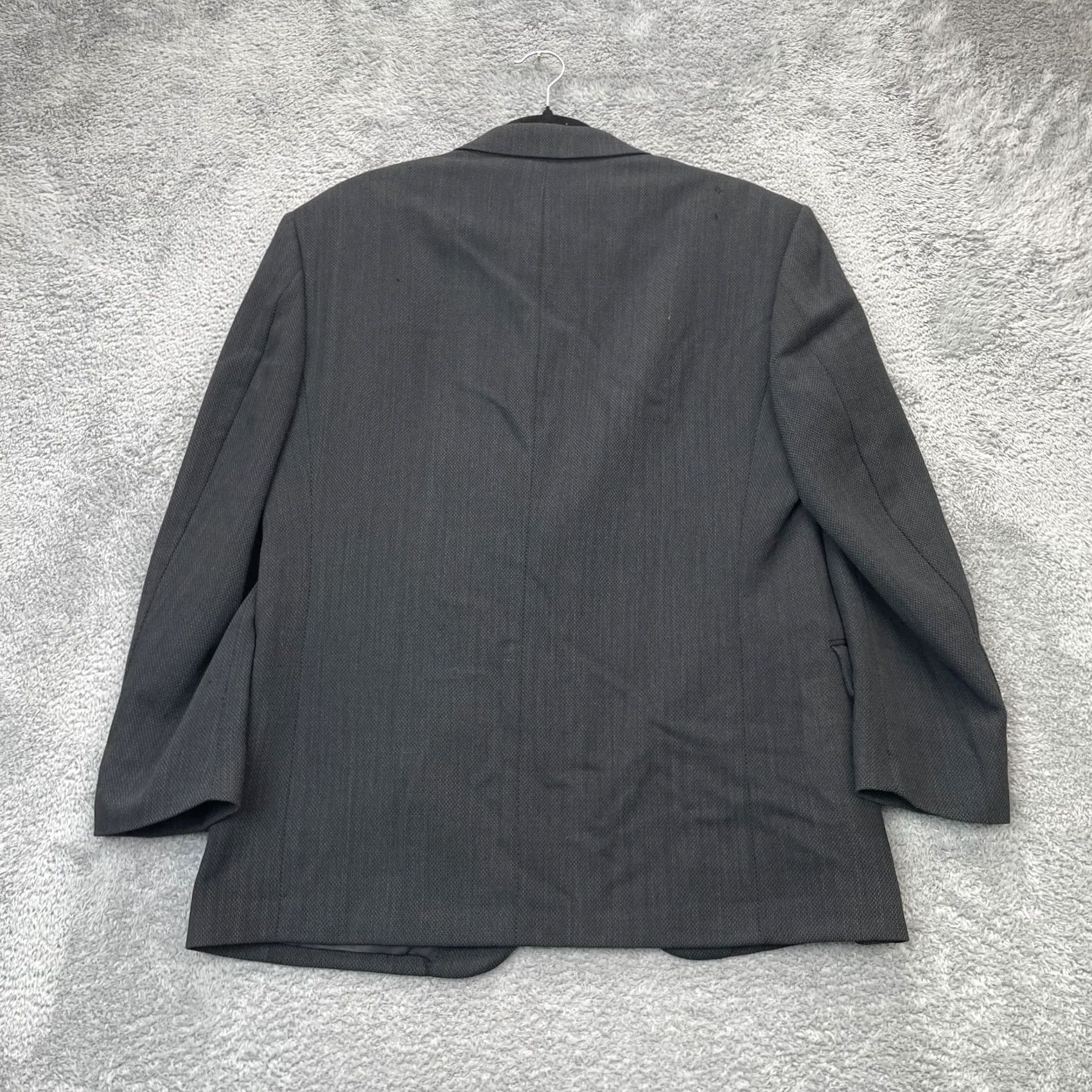 Jones New York VINTAGE Jones New York Blazer Gray Jacket Coat Mens 38S Textured Wool Business Size 38R - 2 Thumbnail