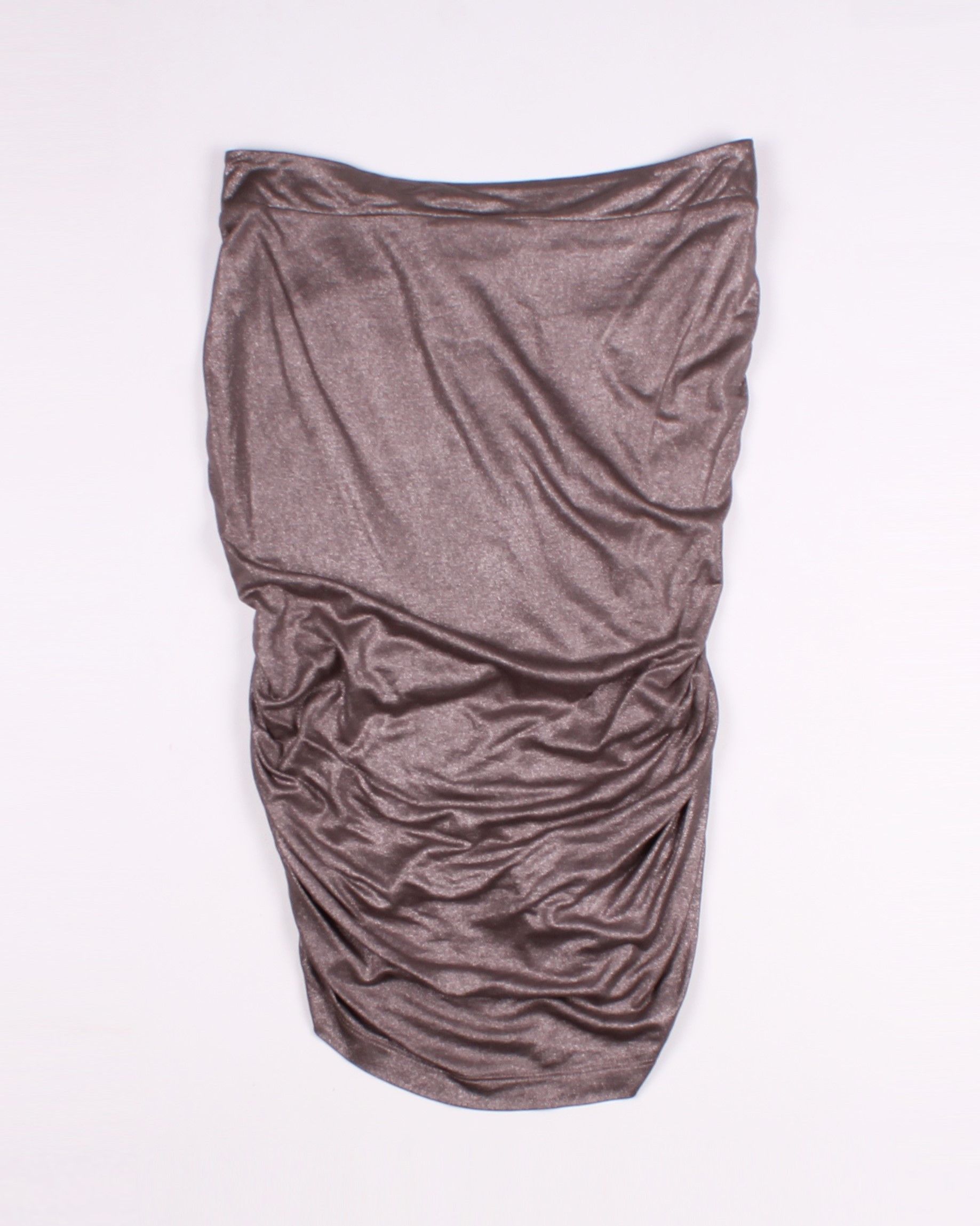 Miss Sixty Miss Sixty Y2K Bodycon High Waisted Silver Skirt Size 26" / US 2 / IT 38 - 9 Thumbnail