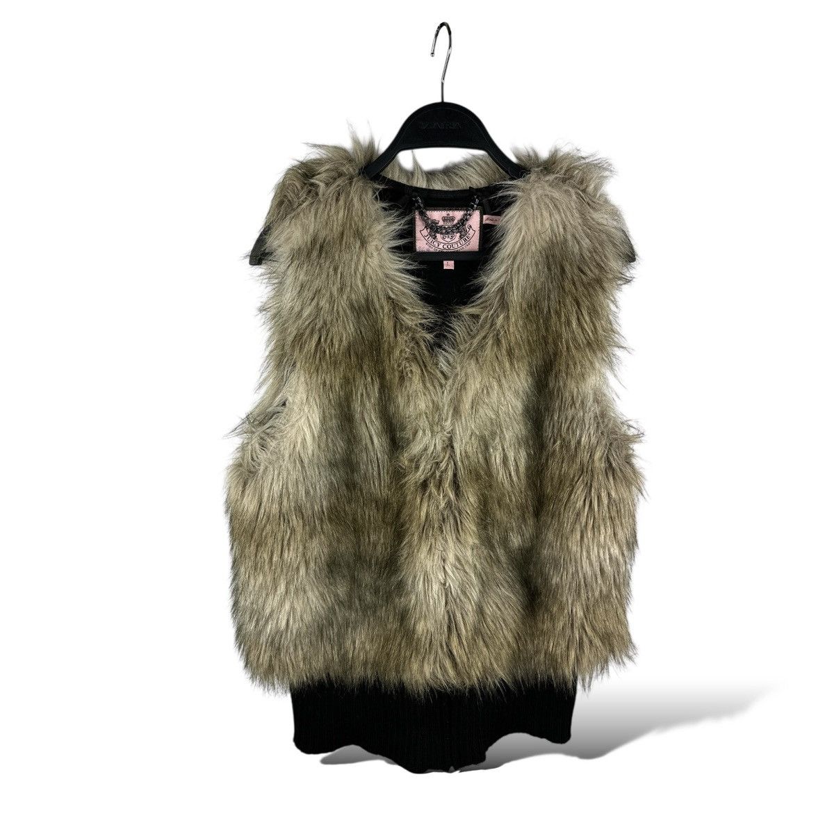 Vintage Y2K Juicy Couture Faux Fur Vest Women’s Size L