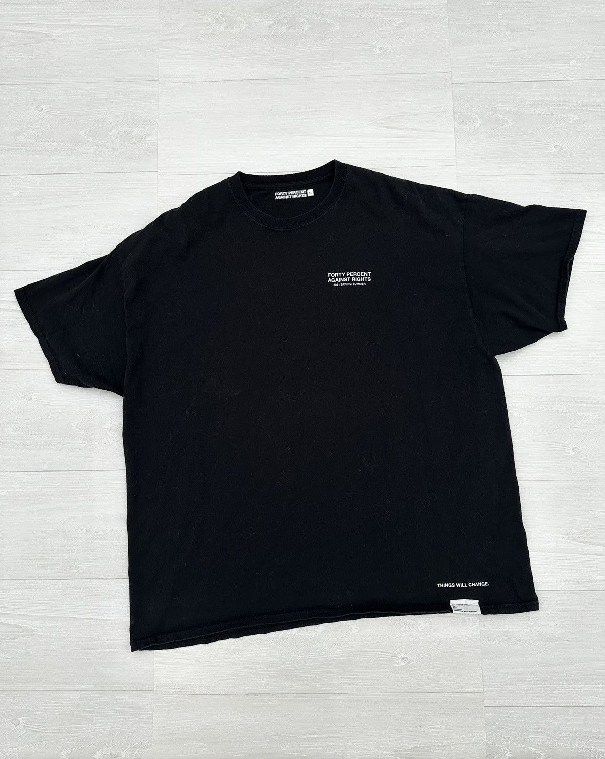 FPAR Forty Percent Against Rights FPAR Black Stock Logo Tee XL Size US XL / EU 56 / 4 - 3 Thumbnail