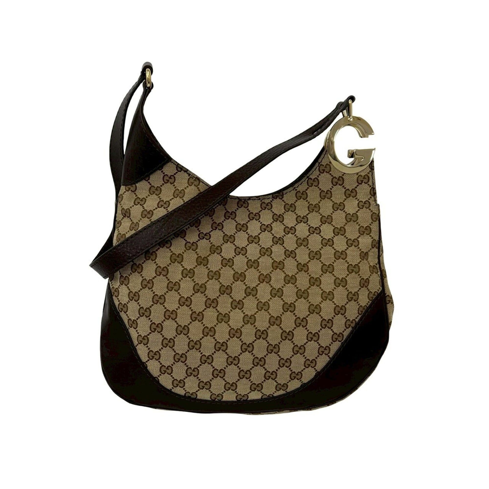 Gucci GUCCI logo hardware GG pattern canvas leather genuine shoulder bag body brown beige 05554 Size ONE SIZE - 1 Thumbnail