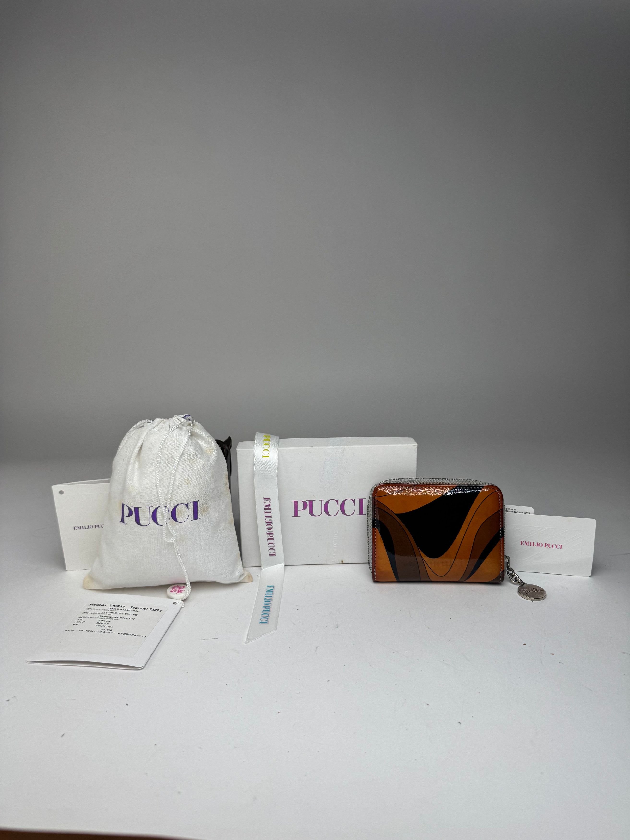 Vintage Card Holder Patent Leather Multicolor