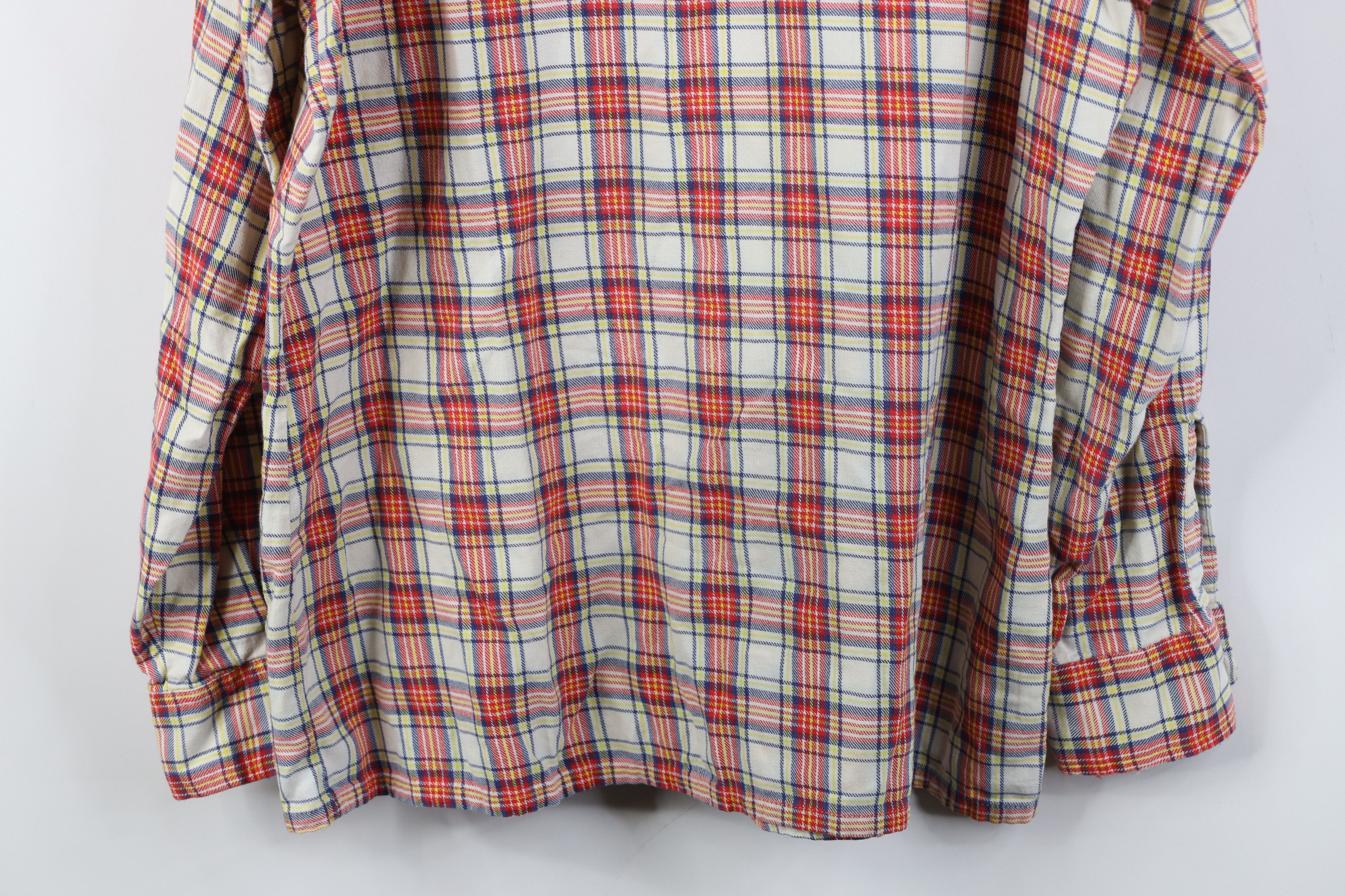 Vintage Vintage 70s Streetwear Flannel Collared Button Shirt Plaid Size US L / EU 52-54 / 3 - 11 Thumbnail