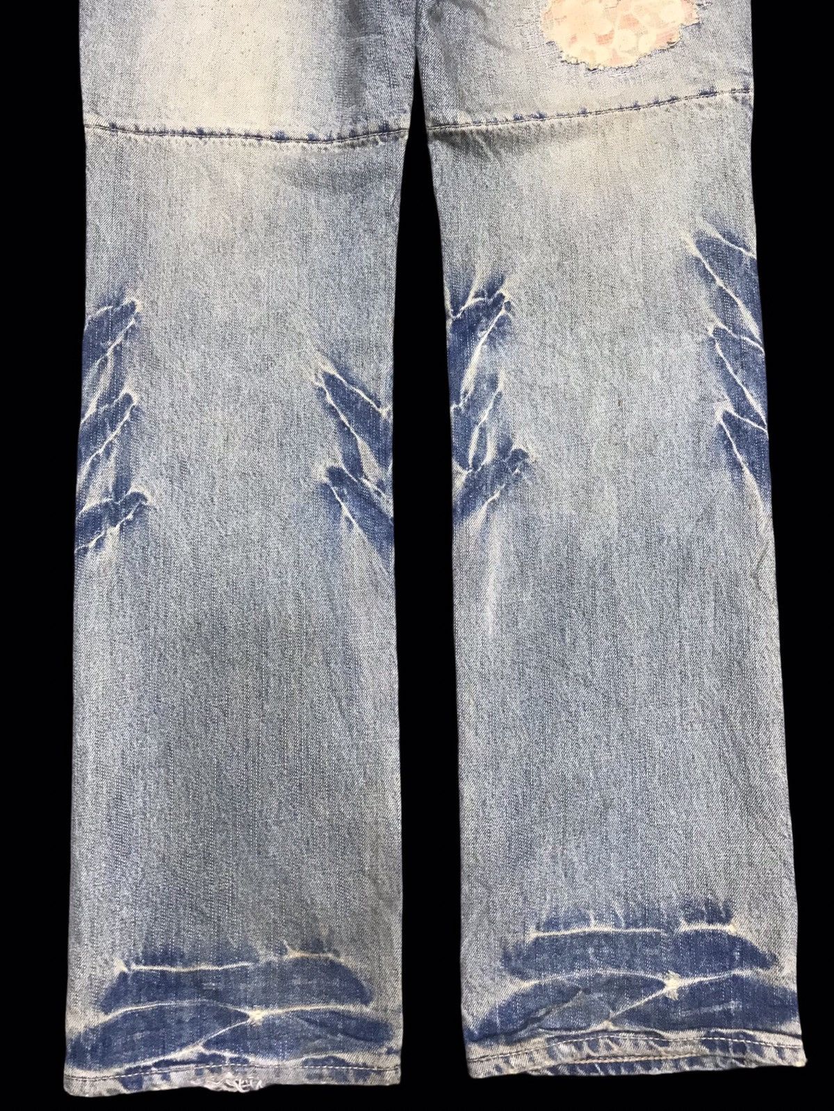PPFM 💥DOUBLE WAIST💥Archival PPFM Distressed Patchwork Denim F86 Size US 33 - 15 Thumbnail