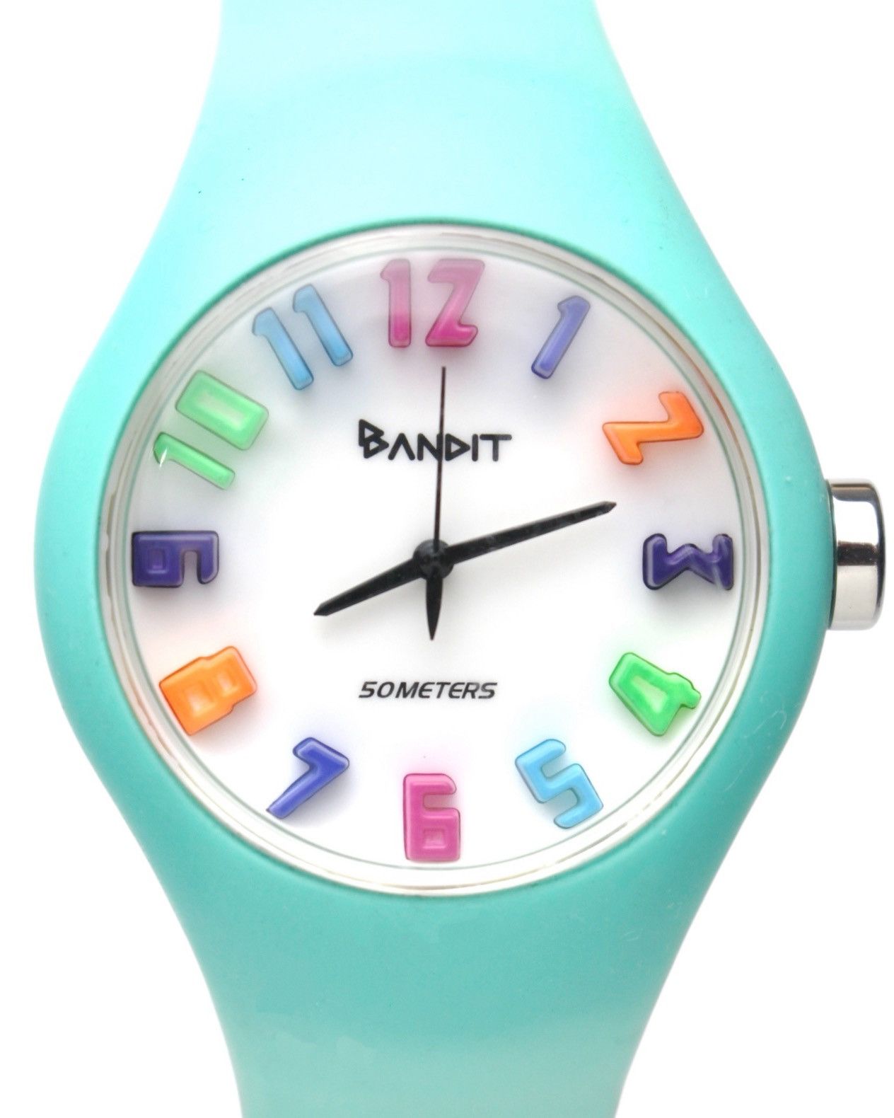 Japanese Brand 2000S BANDIT SOMETERS SILICONE 3D NUMBERS MINT GREEN WATCH Size ONE SIZE - 2 Thumbnail