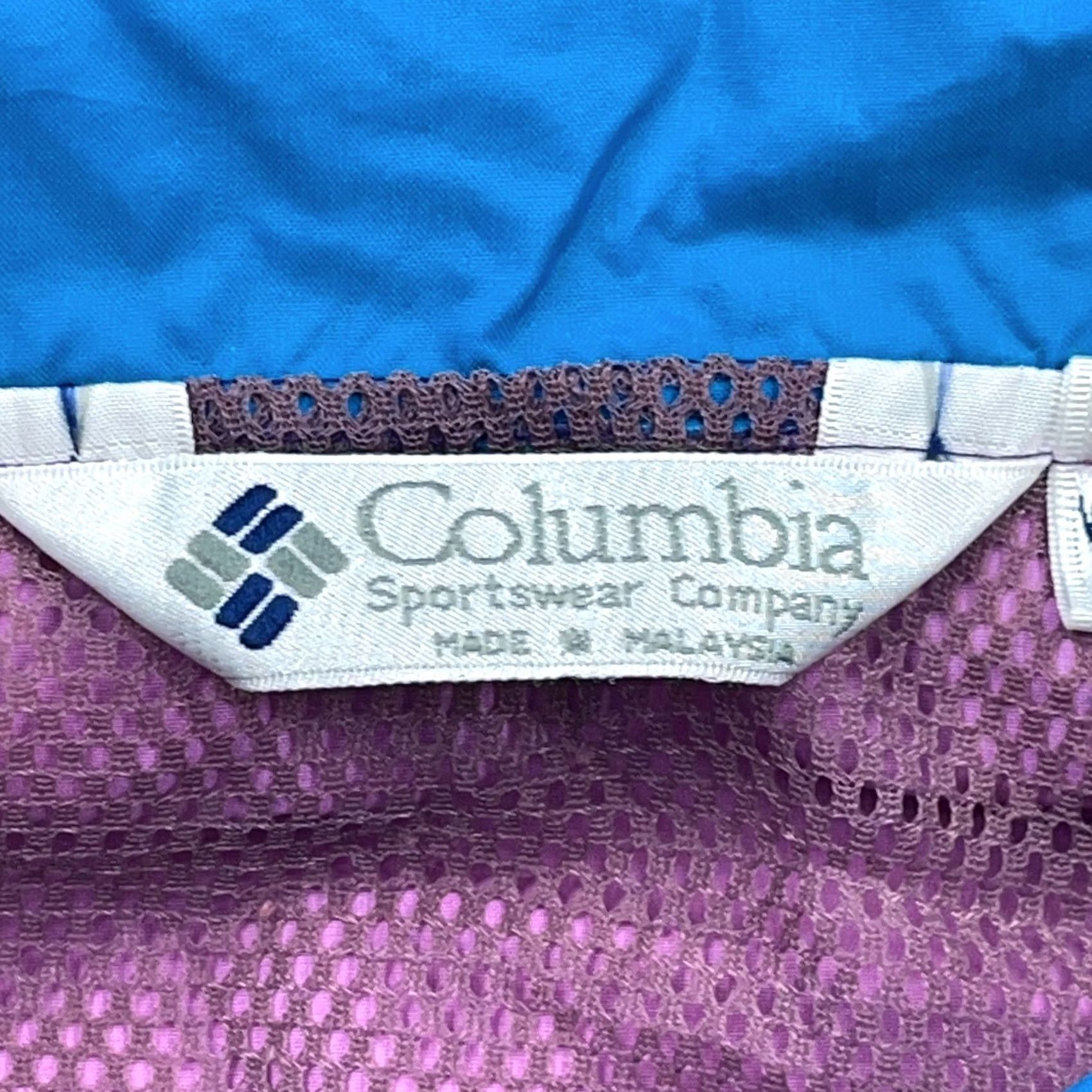 Pinko Columbia Windbreaker Jacket Women XL Pink Teal Pullover Zip VTG Colorblock Regular 80s 90s Outdoor Sports Hoodie? Size XL / US 12-14 / IT 48-50 - 5 Thumbnail