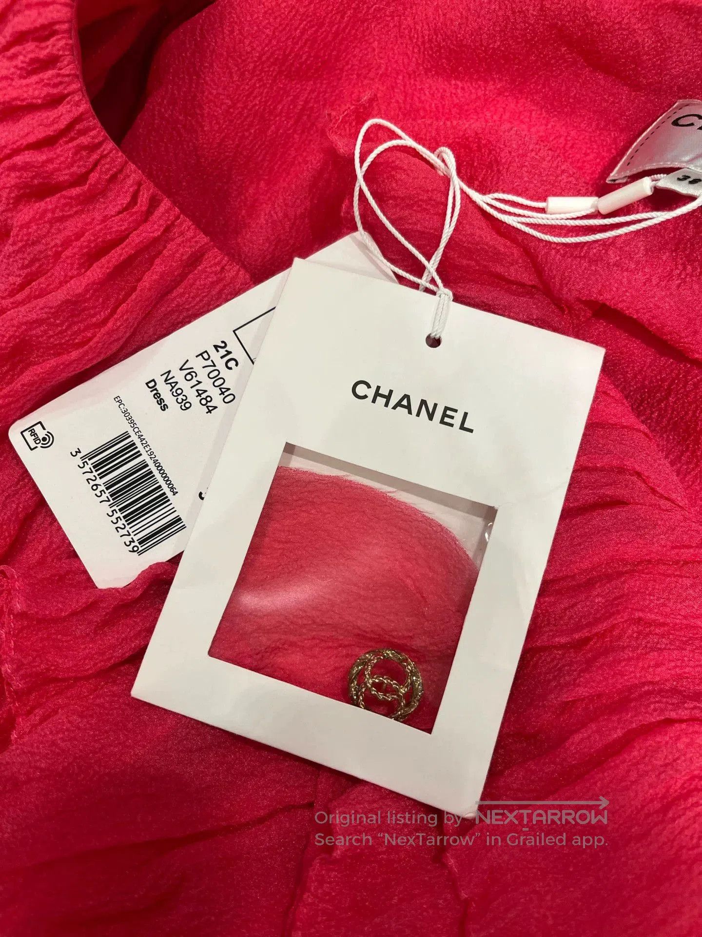 Chanel Chanel 2021 Pink Ruffle Dress FR38. Size US M / EU 48-50 / 2 - 4 Thumbnail