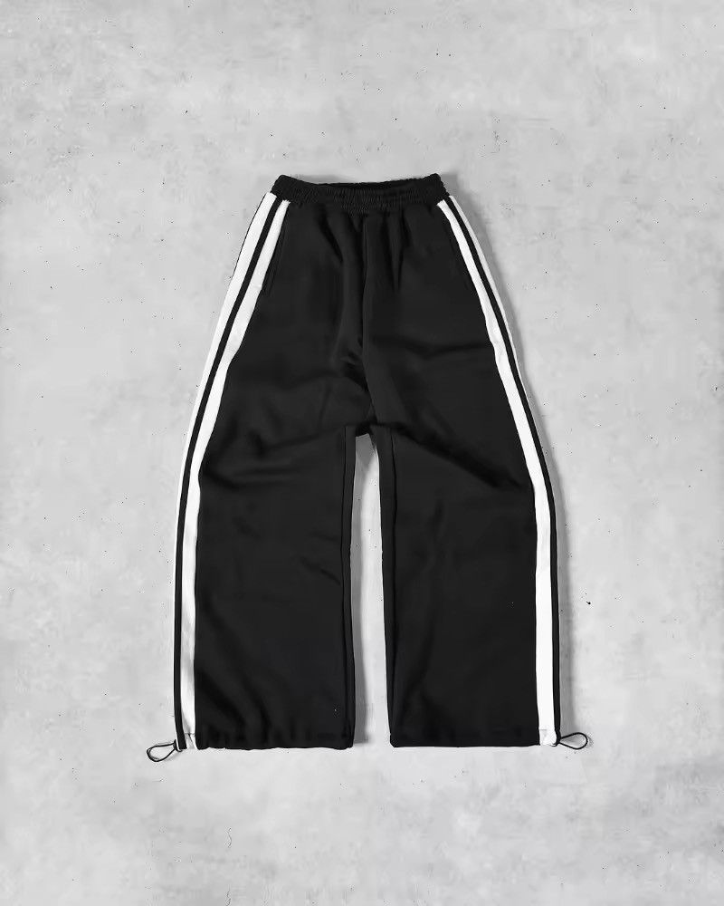Japanese Brand Stripes Fashion High Waist Wide-leg Pants Size US 35 - 3 Thumbnail