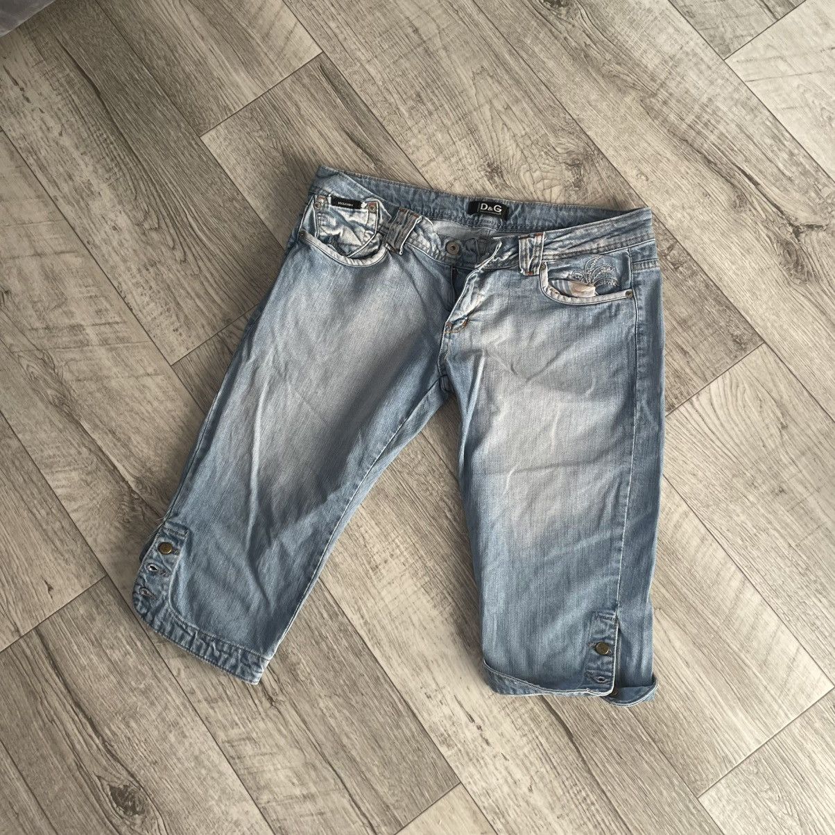 Dolce & Gabbana × Vintage Vintage D&G Dolce Gabbana shorts denim jeans big logo beach Size 30" / US 8 / IT 44 - 3 Thumbnail