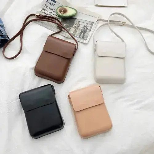 Leather Black - Vertical Crossbody Bag Size ONE SIZE - 3 Thumbnail
