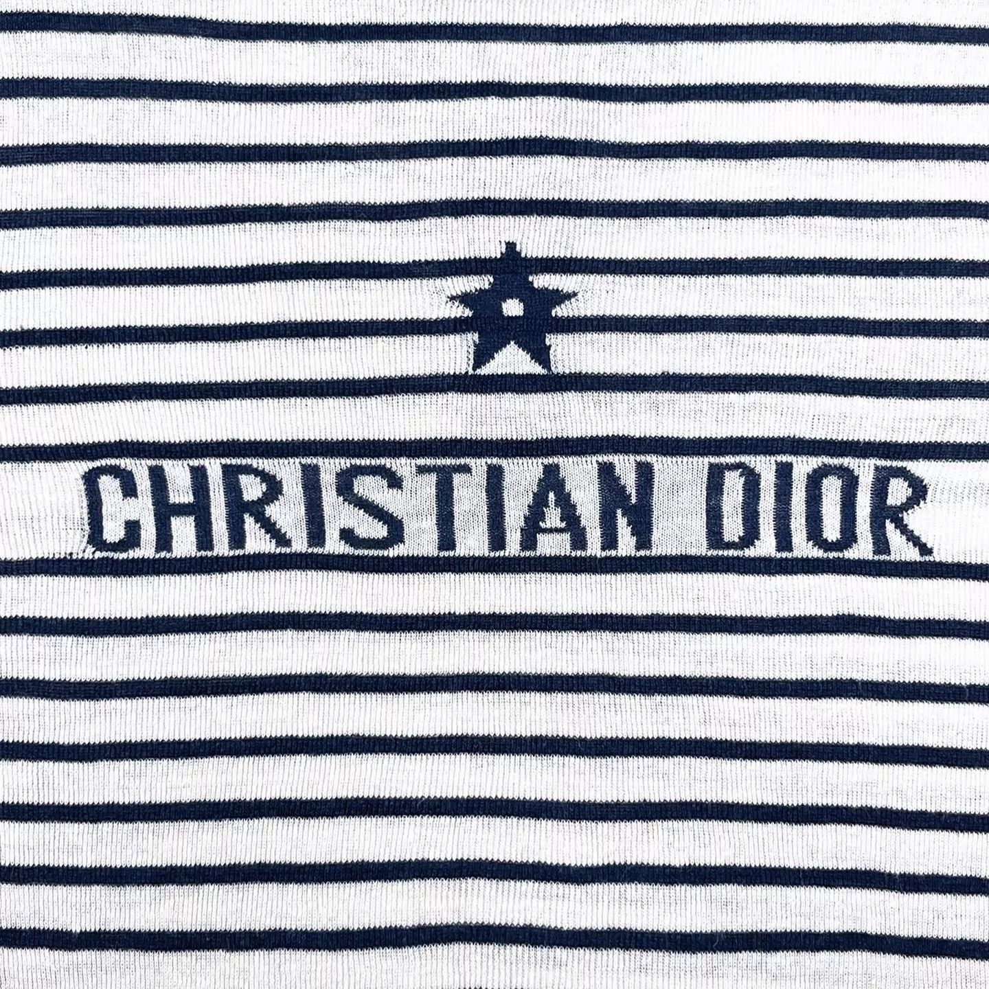Dior Dior Navy Blue Striped Lucky Star Back Embroidered Polo 38 Size XS / US 0-2 / IT 36-38 - 4 Thumbnail