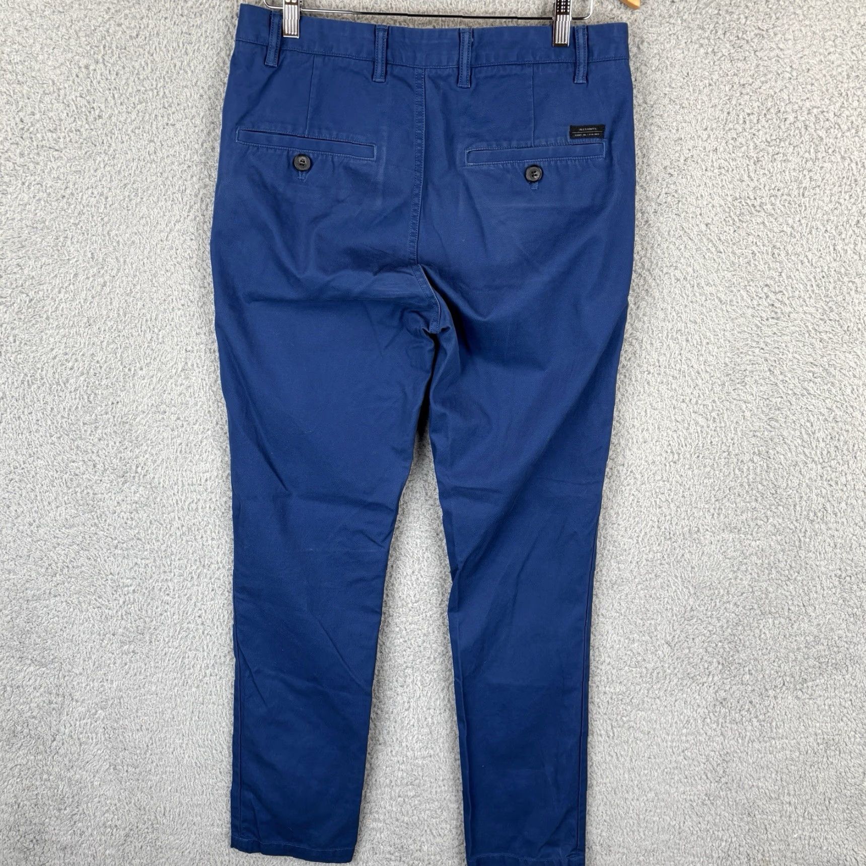 Allsaints AllSaints Pants Mens 32x30 Chino Slim Straight Blue Preppy 100% Cotton Regular Waist Size 32 Size US 32 / EU 48 - 5 Thumbnail