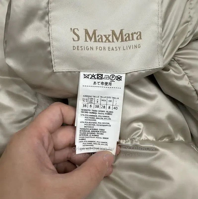 Max Mara MaxMara Gray Women's Down Coat with Fur . Size M / US 6-8 / IT 42-44 - 4 Thumbnail