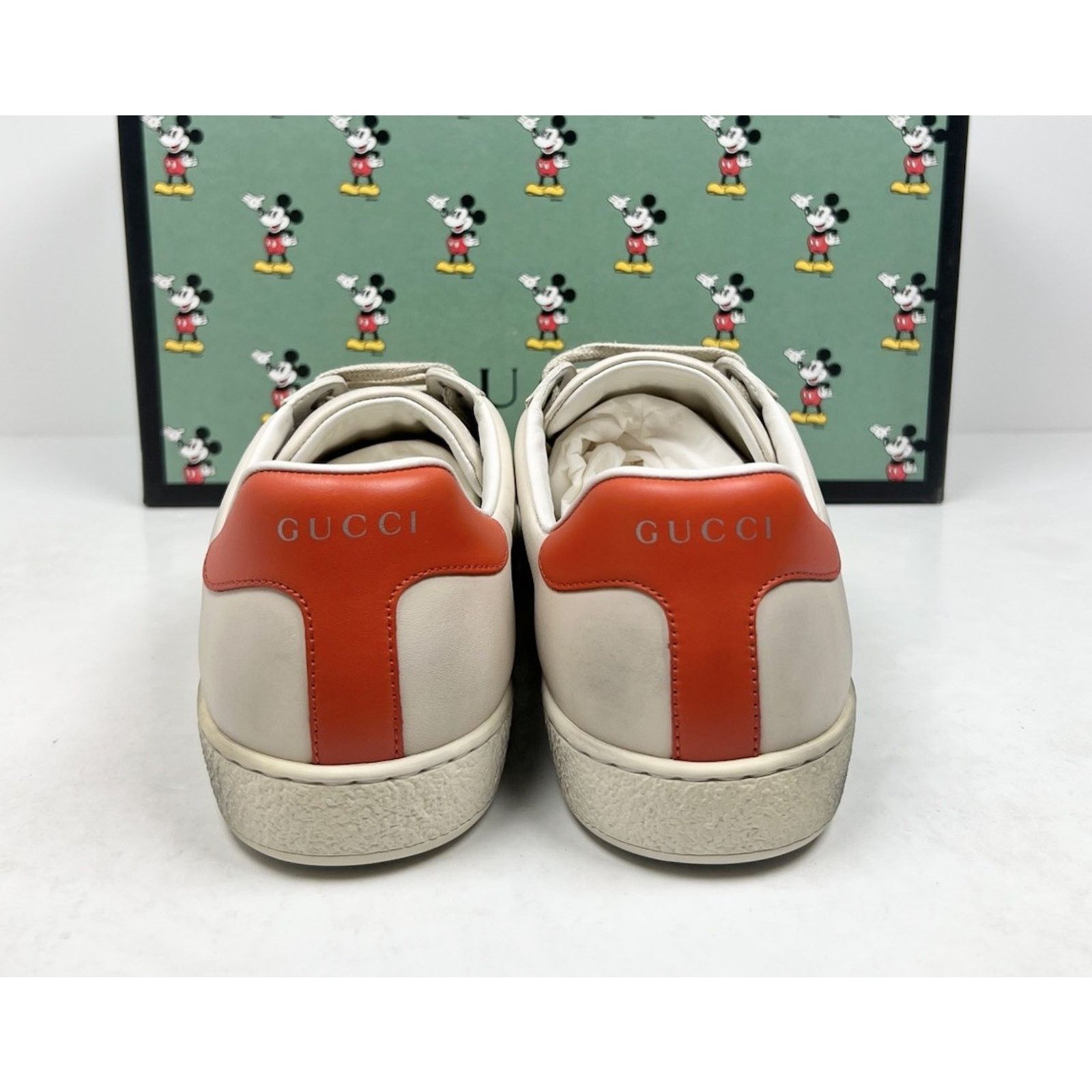 Gucci Size 8US - Gucci Ace x Disney “Mickey” Ivory Leather Size US 8 / EU 41 - 4 Thumbnail