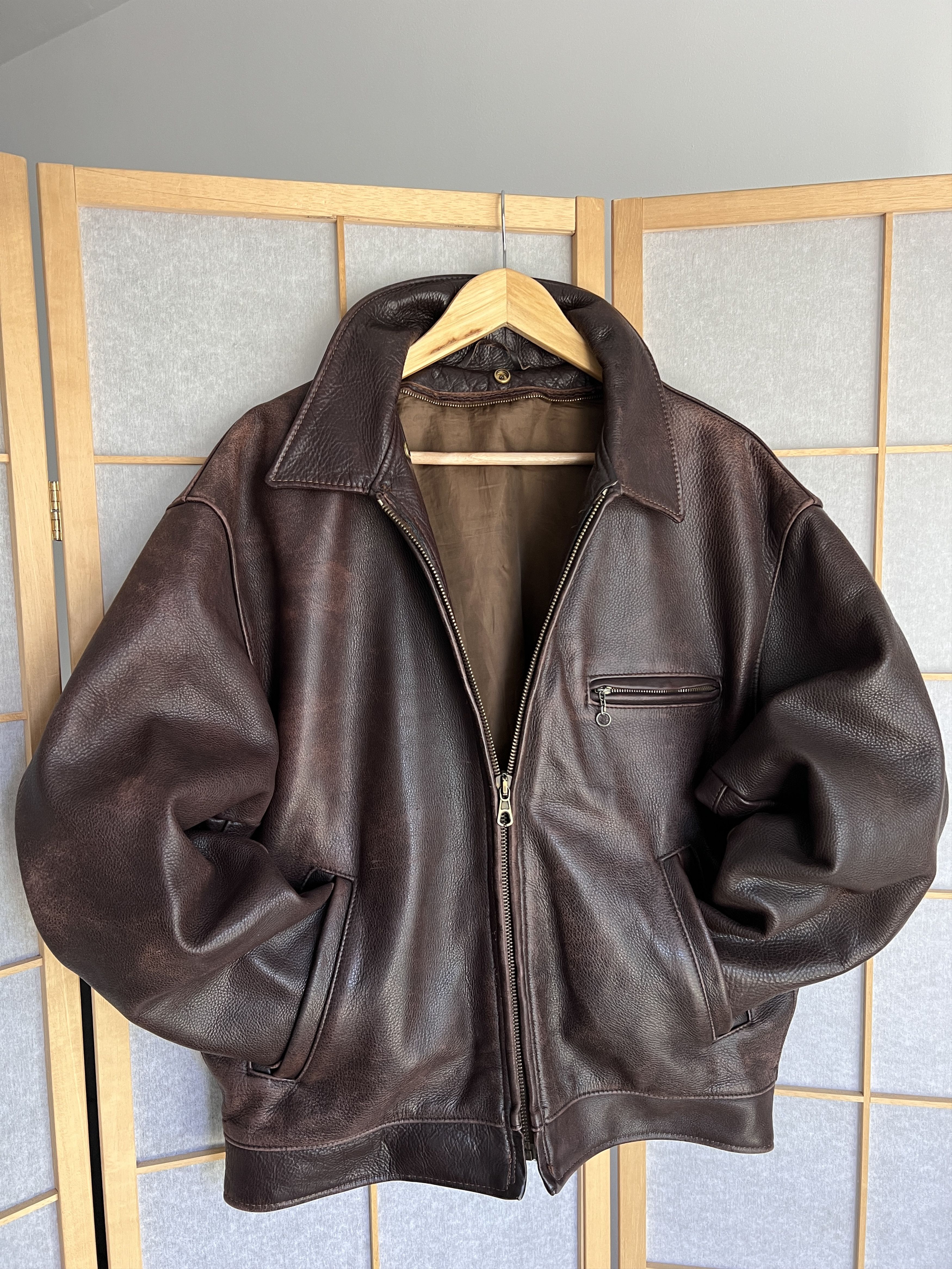 Archive Schott USA vintage 80s 90s leather bomber jacket