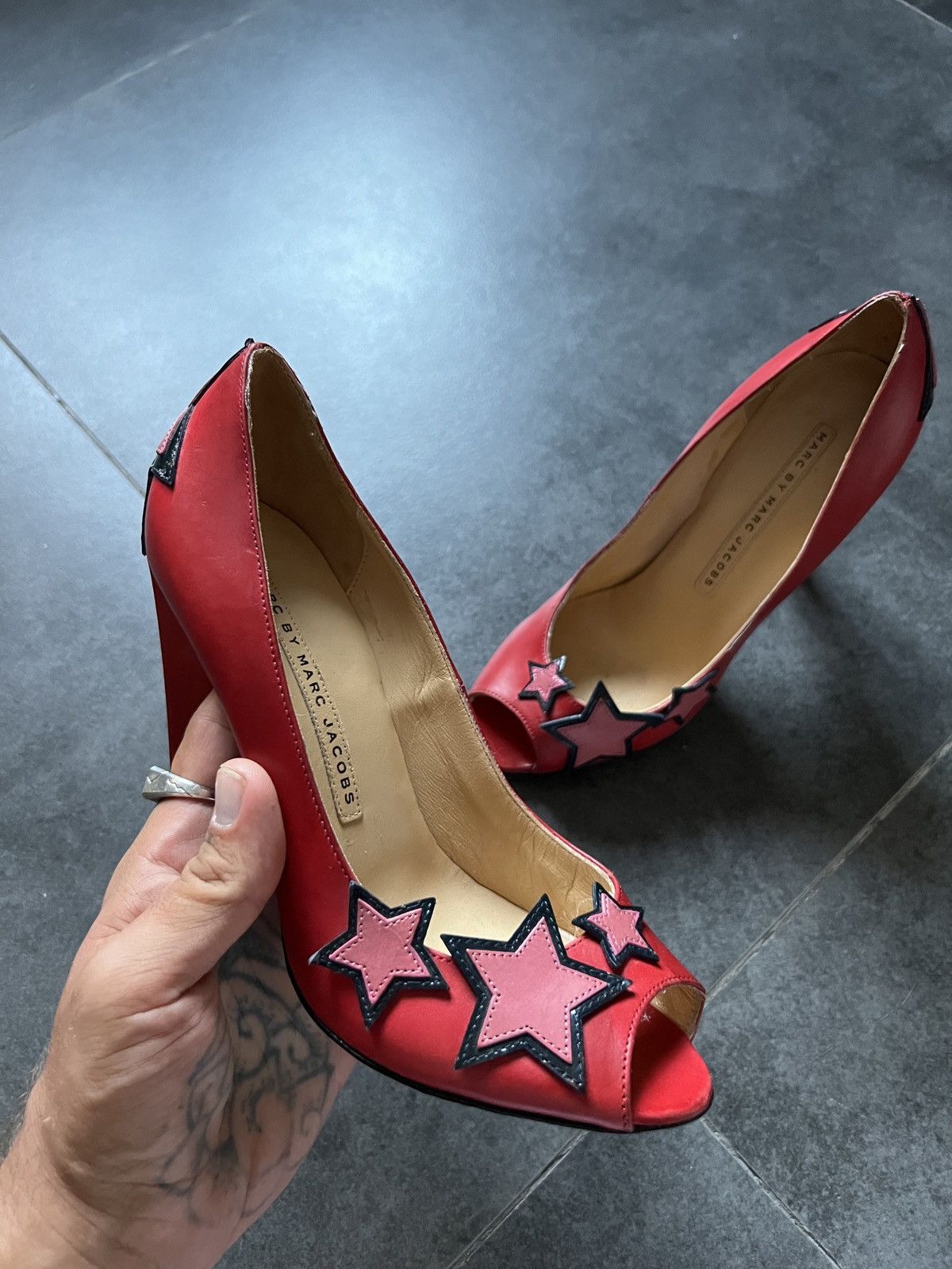 Marc by Marc Jacobs × Vintage Louis Vuitton style Marc Jacobs vintage stars heels Size US 6.5 / IT 36.5 - 1 Thumbnail