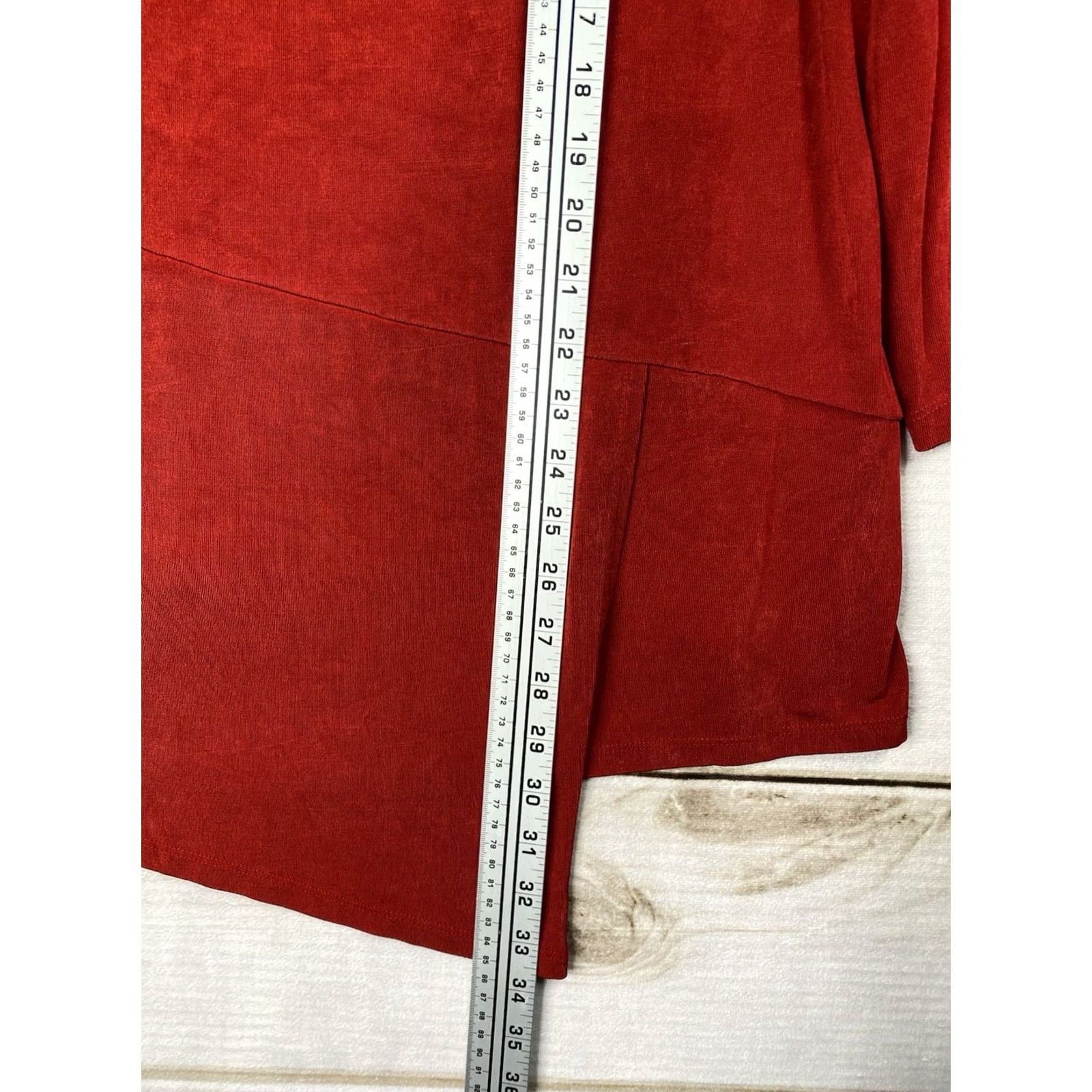 Vintage Chico's Tunic Shirt XL Red Long Sleeve Travel Knit Casual Scoop Neck - Regular Womens Size XL / US 12-14 / IT 48-50 - 4 Thumbnail
