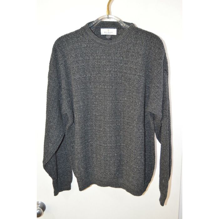 Bill Blass Bill Blass Mens Grey Knit Sweater Size L Crewneck USA ...