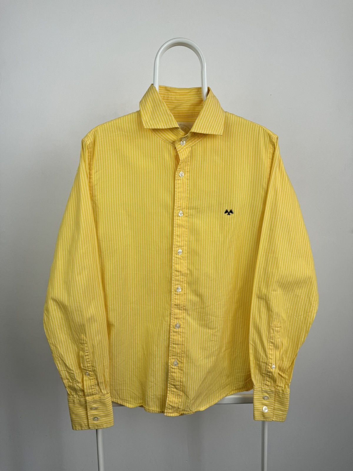 Burberry × Vintage Vintage Thomas Burberry Striped Long Sleeve Shirt Size US L / EU 52-54 / 3 - 1 Thumbnail