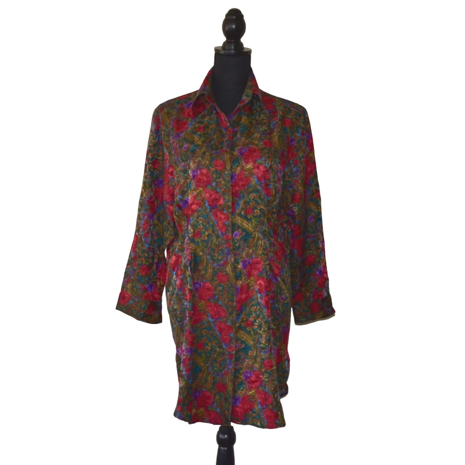 Victoria's Secret VICTORIAS SECRET VTG Gold Label Floral Paisley Silk Robe S Size S / US 4 / IT 40 - 1 Thumbnail