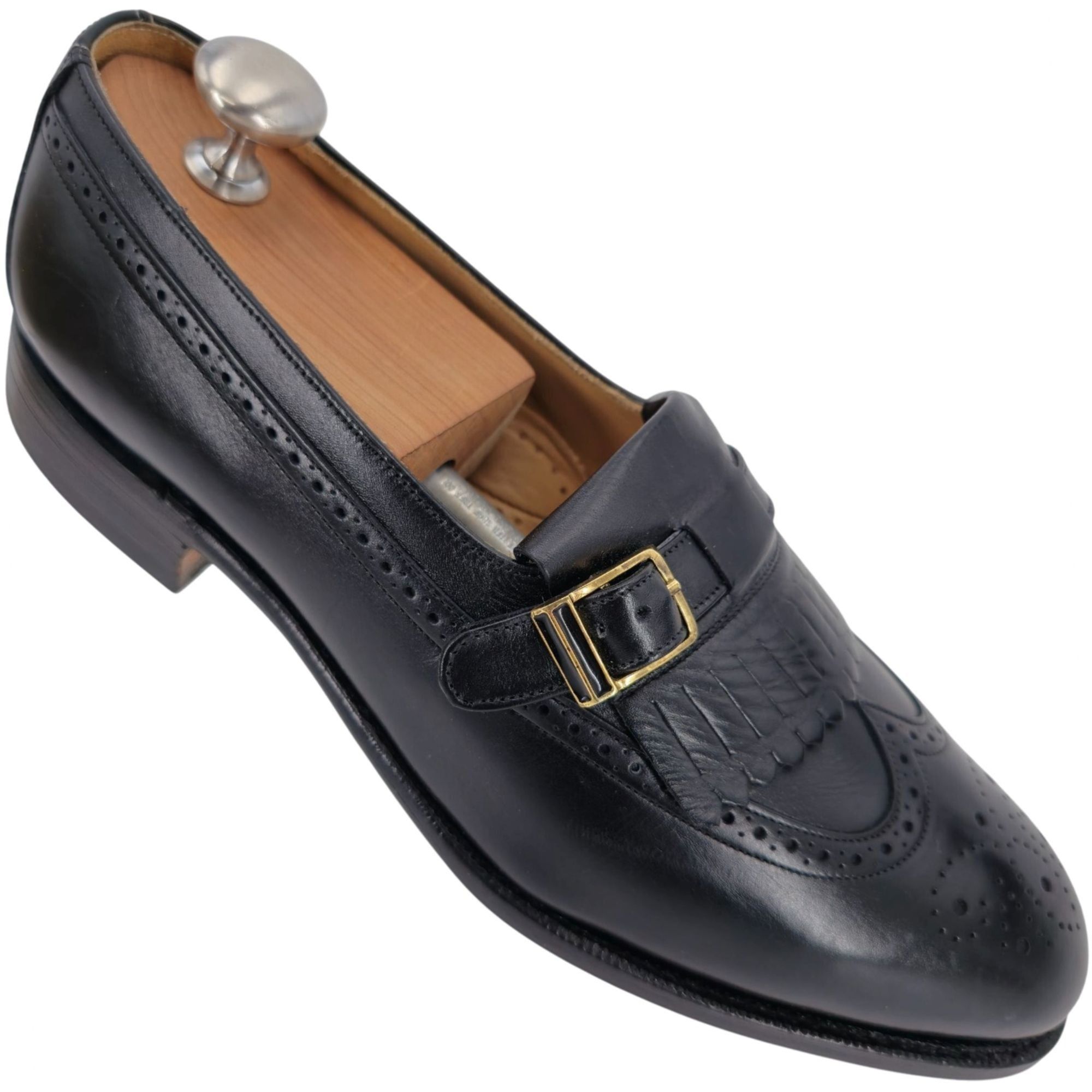 Johnston & Murphy New Vintage Johnston & Murphy Aristocraft Black Leather Monk Size US 8.5 / EU 41-42 - 15 Thumbnail