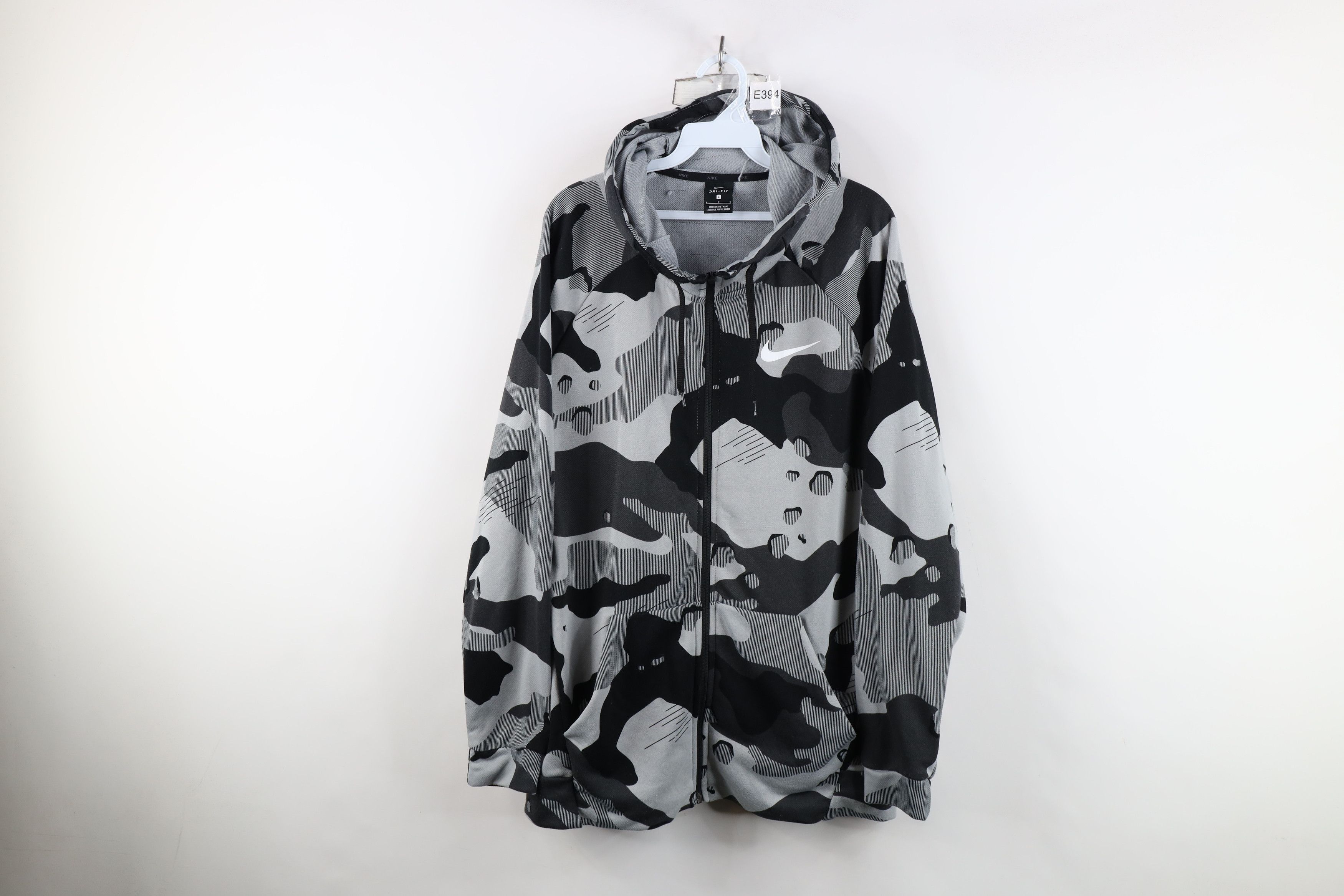 Nike Big Swoosh Camouflage Full Zip Hoodie Sweatshirt