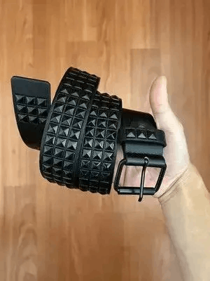 Japanese Brand Pyramid Studded Belt (black) Size ONE SIZE - 2 Thumbnail
