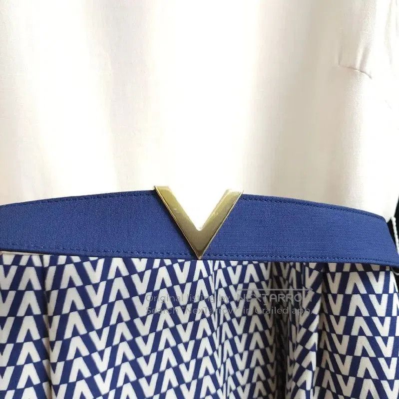 Valentino Valentino Spring Autumn Long Dress in Navy Blue . Size XL / US 12-14 / IT 48-50 - 7 Thumbnail