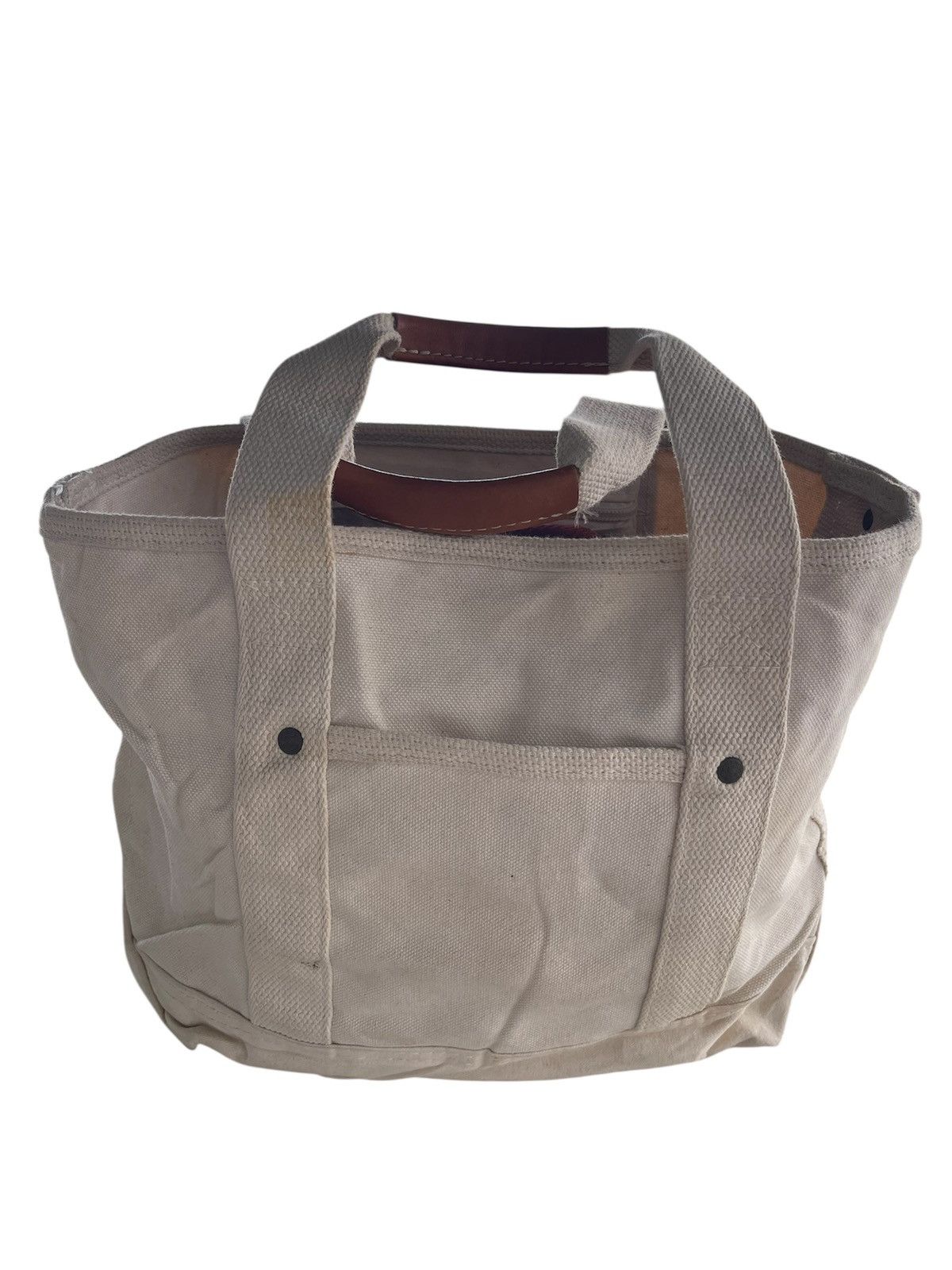 L.L. Bean Vintage L.L.Bean Canvas Leather Tote Bag Size ONE SIZE - 2 Thumbnail