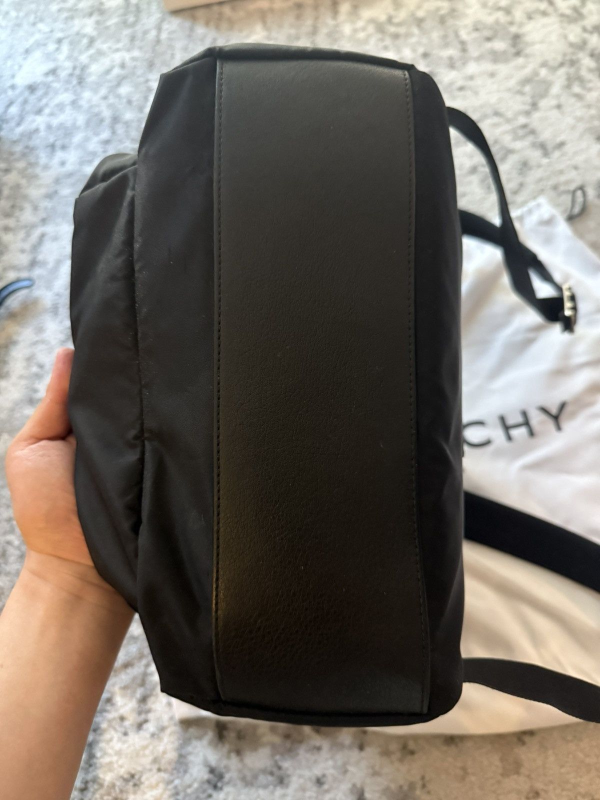 Givenchy Givenchy Paris Nylon Logo Black Backpack Size ONE SIZE - 7 Thumbnail