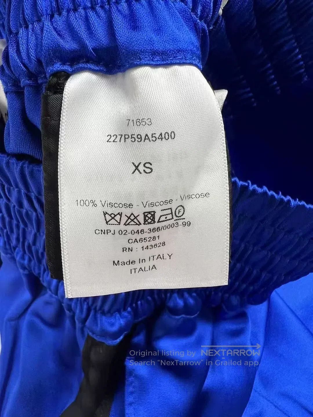 Dior Dior Blue Printed Logo High-Waist Shorts. Size 22" - 5 Thumbnail