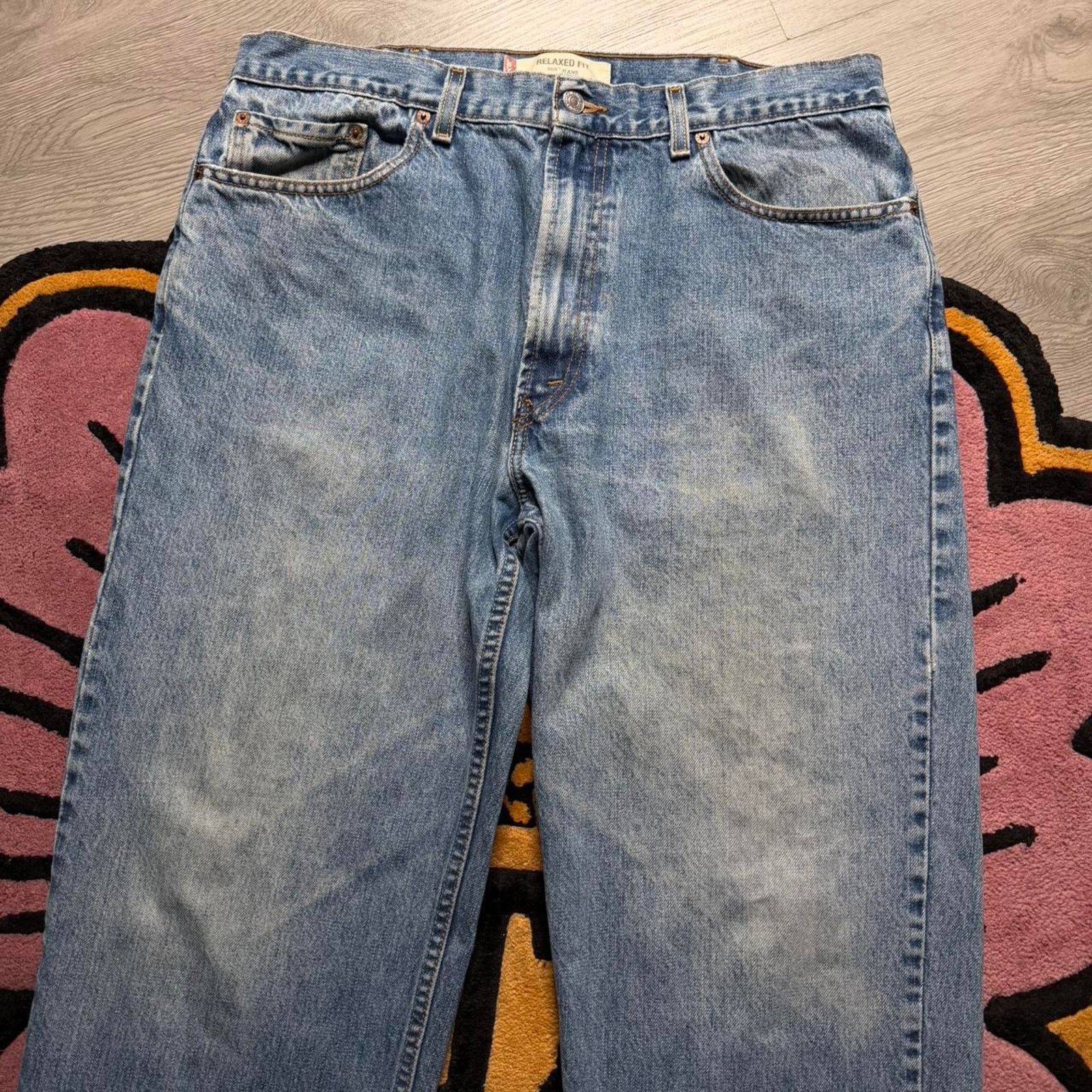 Levi's × Vintage Vintage Y2K Levi’s Strauss 550 Relaxed Fit Stonewashed Jeans Size US 38 / EU 54 - 2 Thumbnail