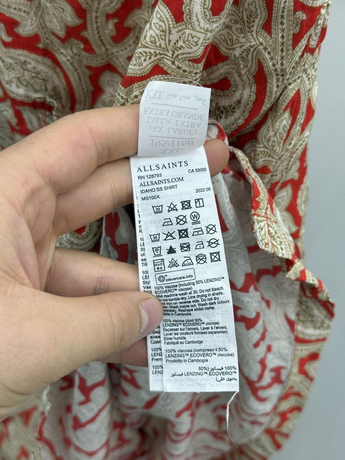 Allsaints Allsaints Japanese Viscose Hawaiian Shirt Size US XL / EU 56 / 4 - 5 Thumbnail
