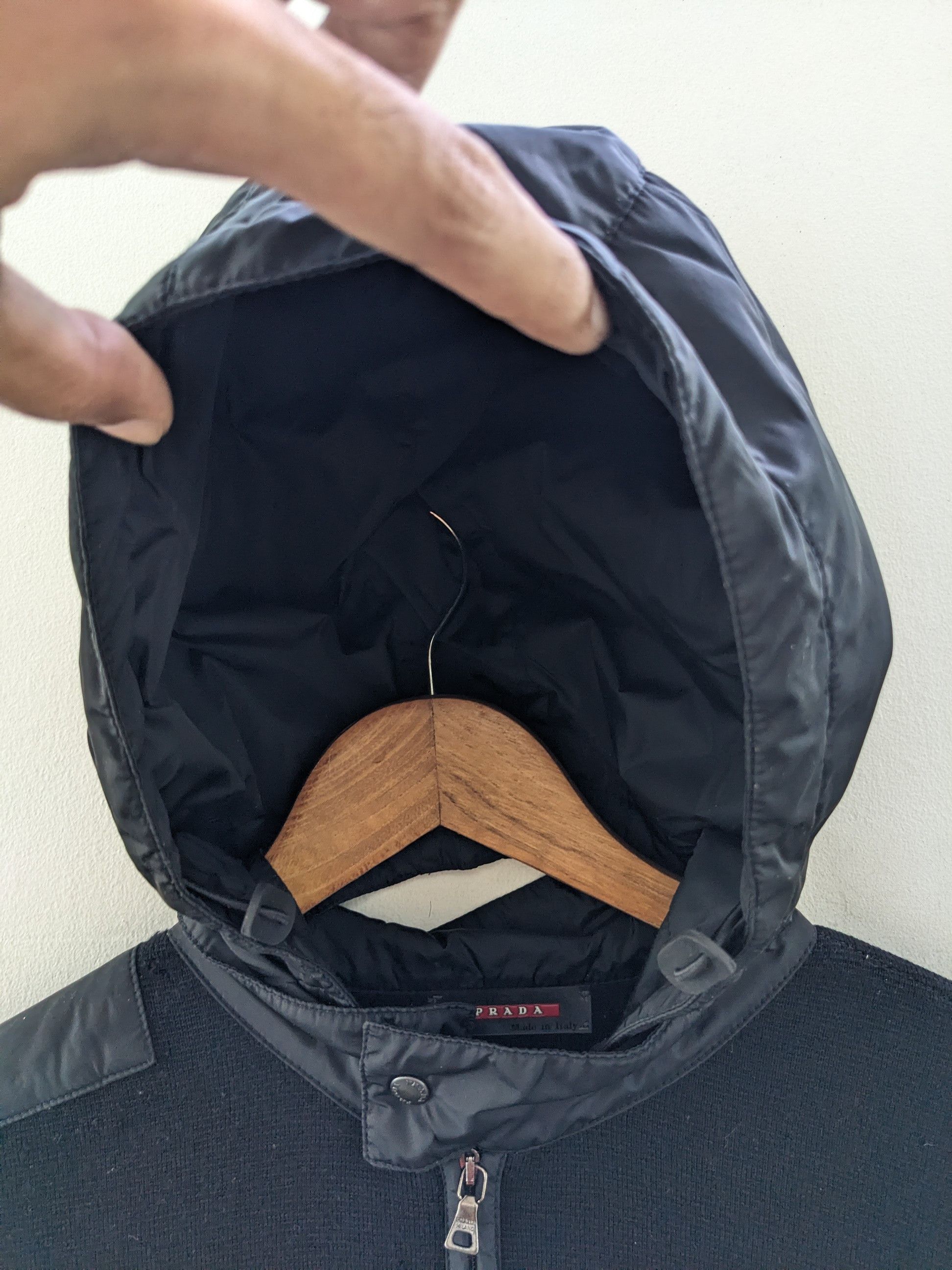 Prada Vintage Prada Hoodie Jacket Black Size M / US 6-8 / IT 42-44 - 11 Thumbnail