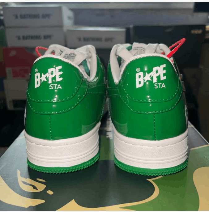 Bape A BATHING APE low-top men's white and green Size US 7 / EU 40 - 7 Thumbnail