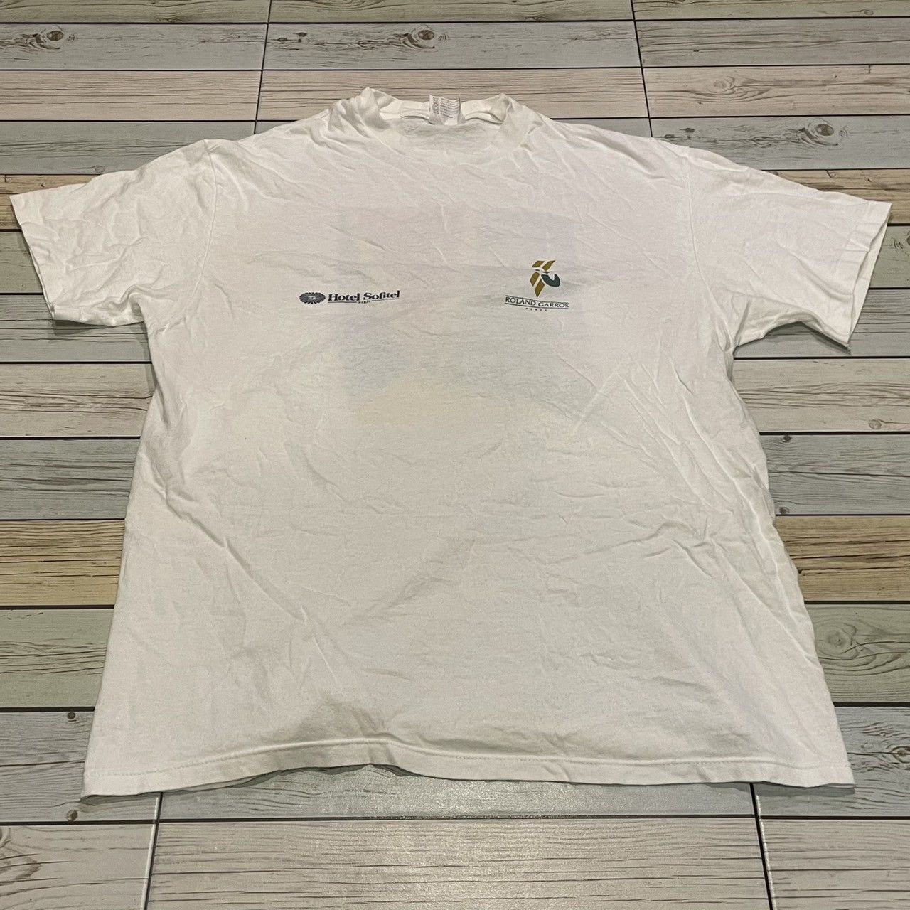 Vintage Rare Vintage 80's Roland Garros Tennis Tee Grand Slam Size US XL / EU 56 / 4 - 2 Thumbnail