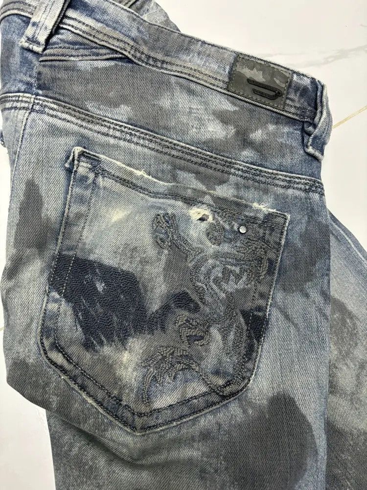 Hysteric Glamour DIESEL TATTOO SUKAJAN DRAGON EMBROIDERY DENIM JEANS Size US 31 - 9 Thumbnail