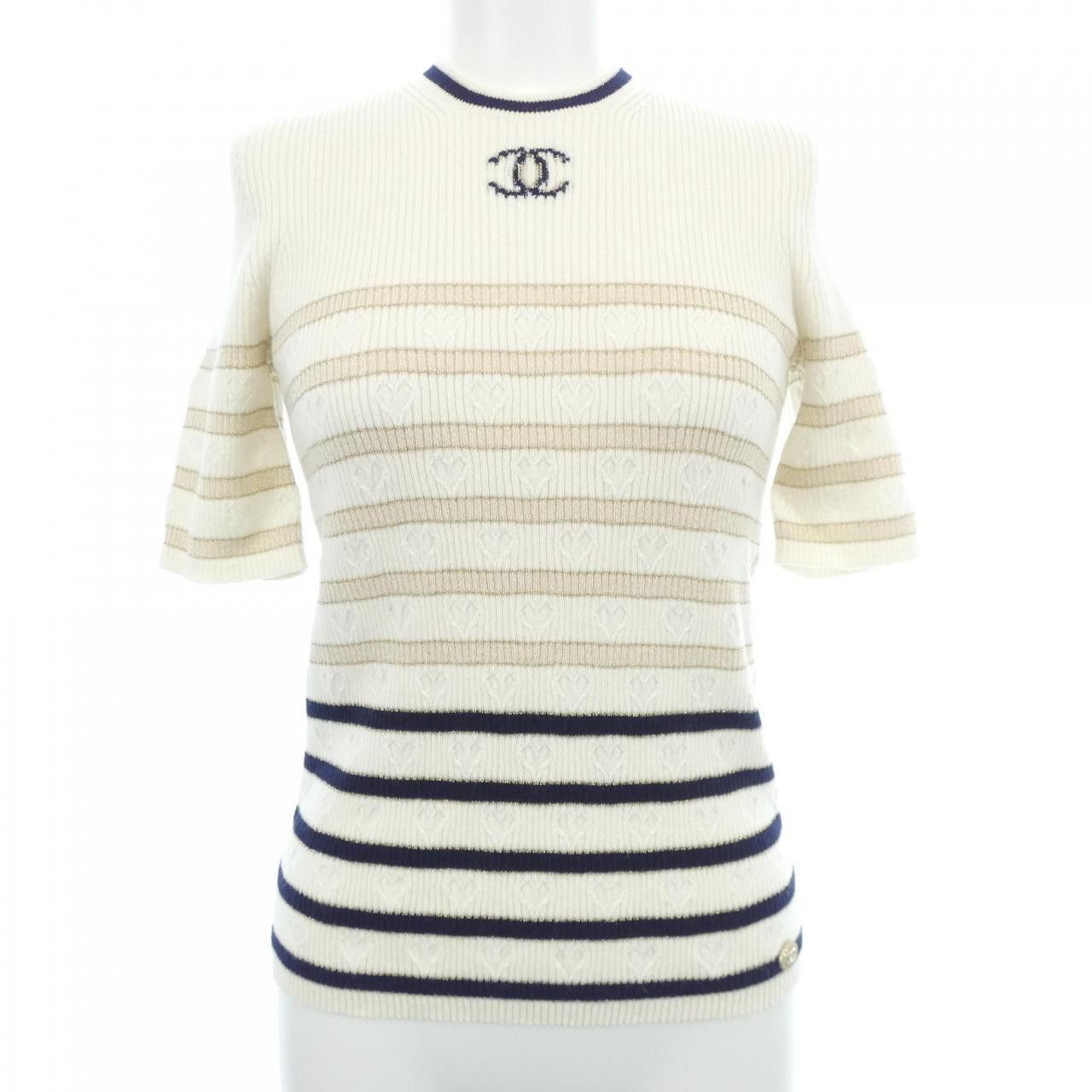 Chanel Chanel Cashmere Knitwear Textile Tops P73505K10522 DUTY FREE for USA