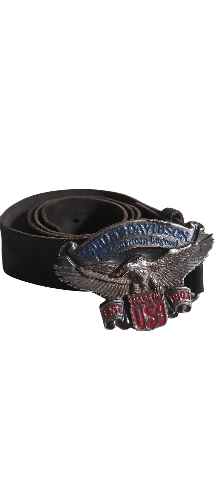 Harley Davidson × Leather Harley Davidson Leather Motor Belt Bald Eagle Made Italy Size ONE SIZE - 5 Thumbnail