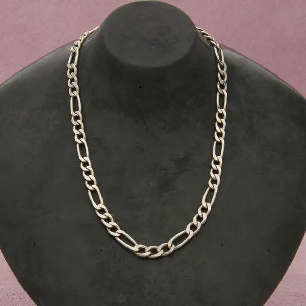 Sterling Silver sterling silver mens italy 3mm figaro chain necklace 20in Size ONE SIZE - 2 Thumbnail
