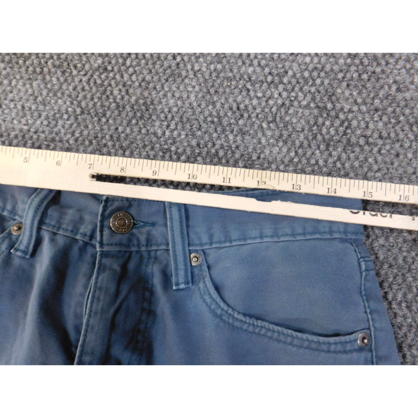 Levi's Levi's Jeans 514 Straight 29x32 Mens Blue Light Wash Cotton Denim Regular Slim Vintage Retro Distressed Zipper 29 32 Waist Inseam Size US 29 - 3 Thumbnail